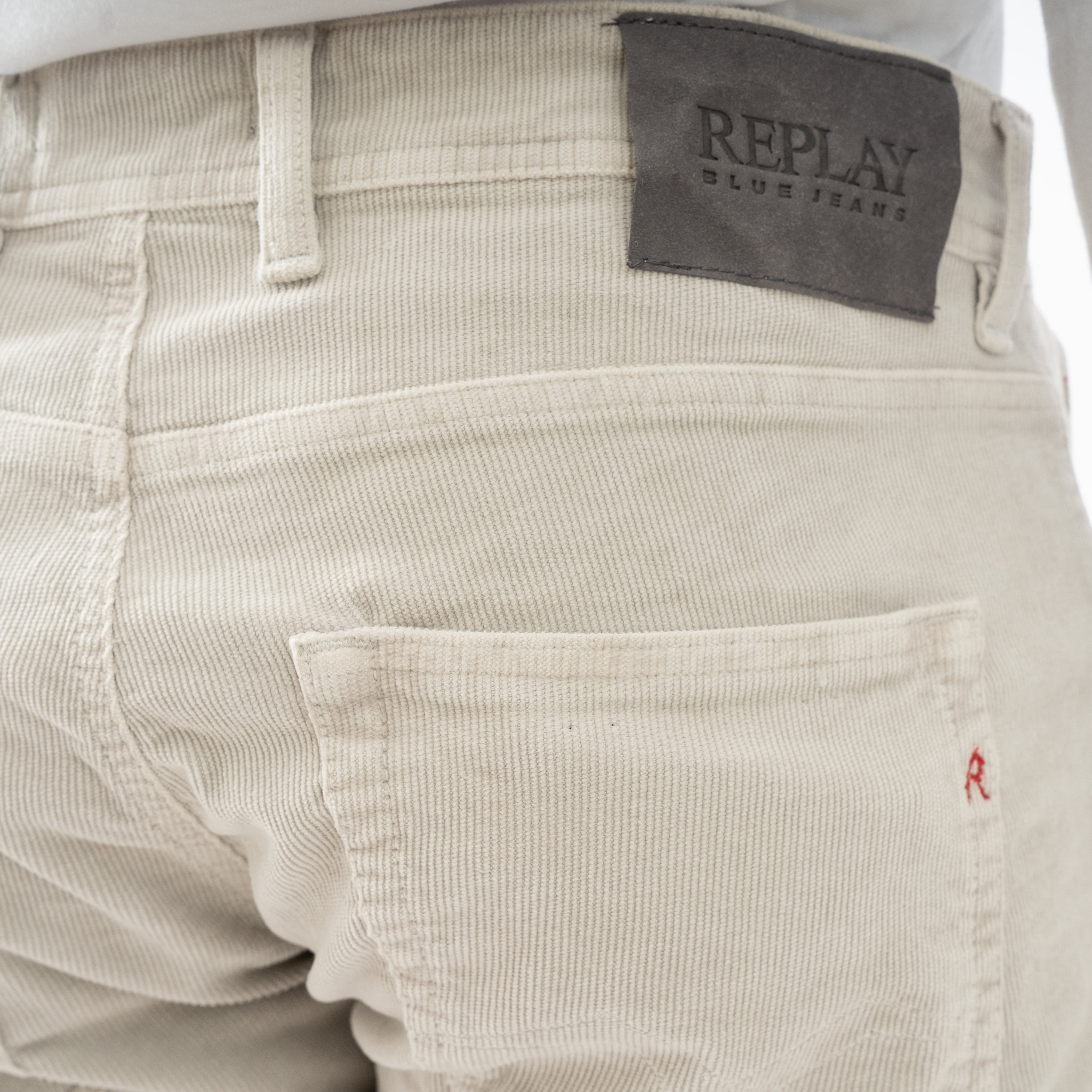 Replay Broek Grijs | Corduroy Straight Fit