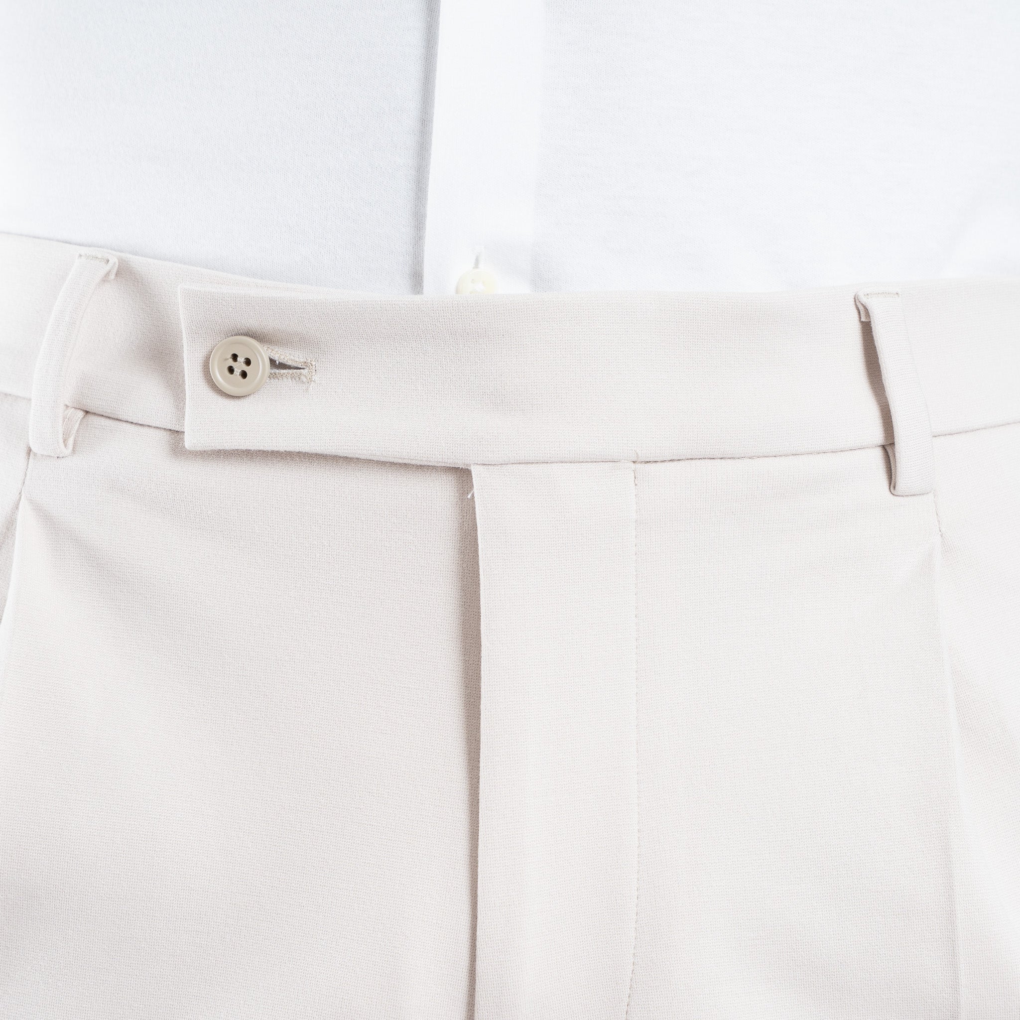 Berwich Chino met Bandplooi Creme | Retro