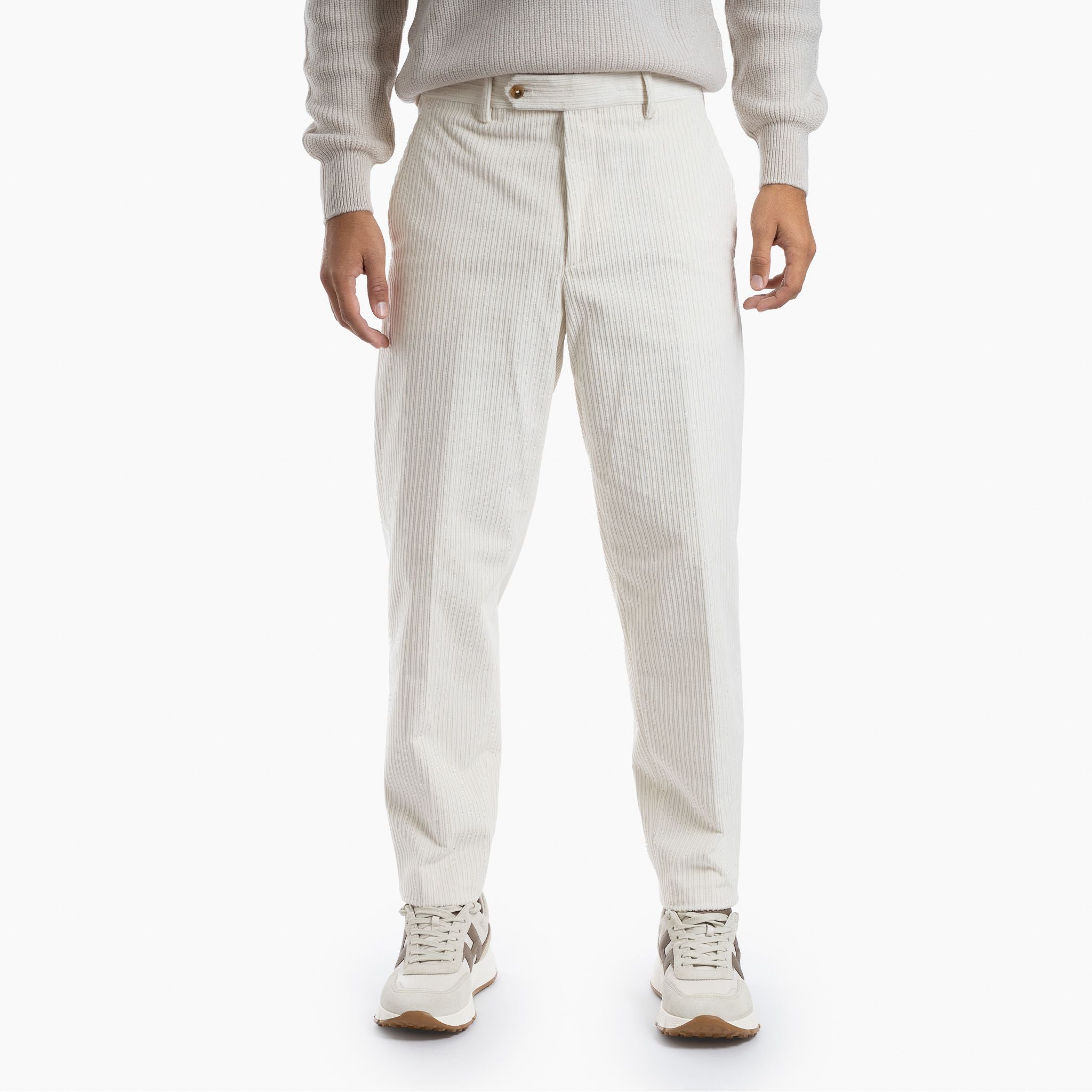 Berwich Chino Corduroy Creme | Chiaia Wide Fit