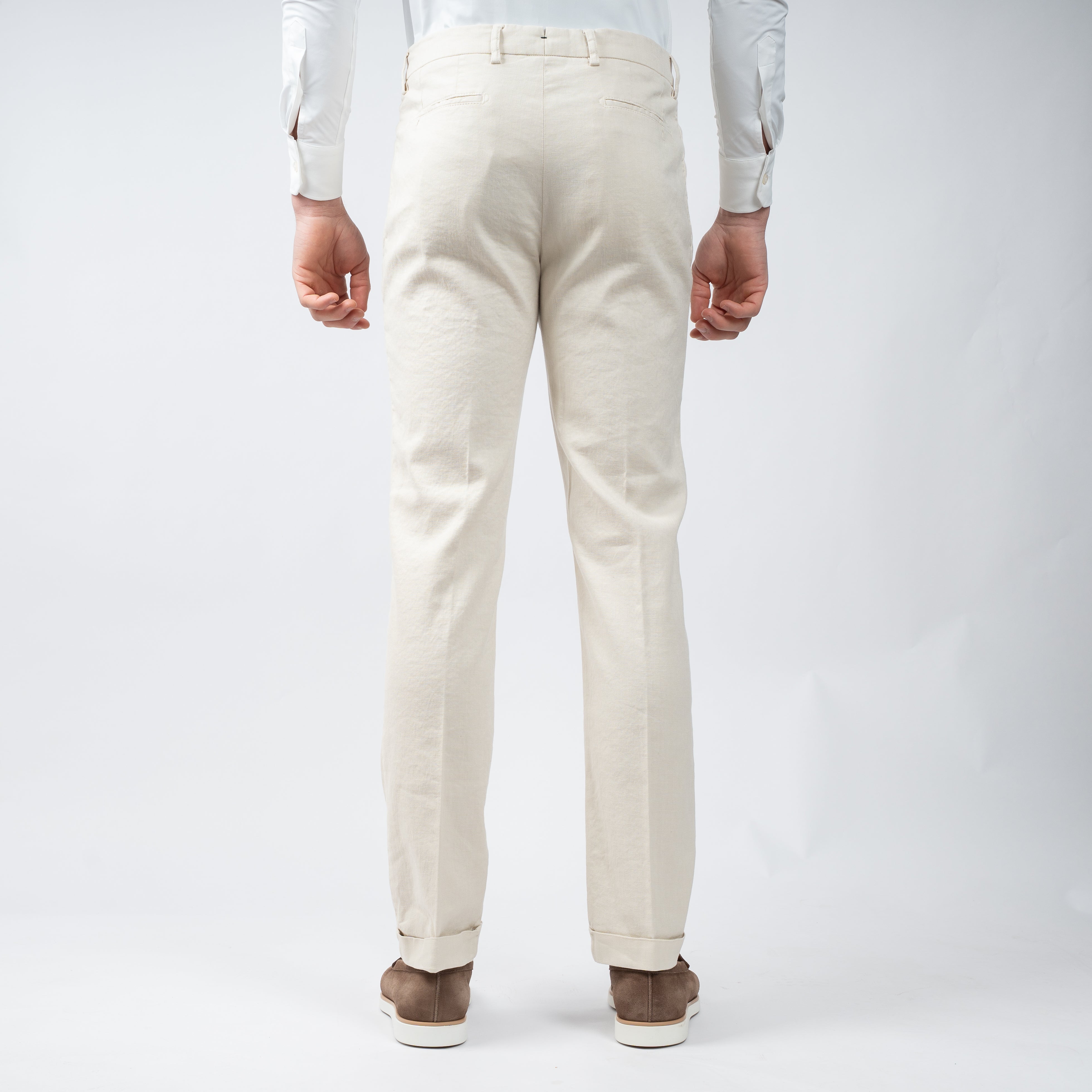 Berwich Pantalon Crème | Retrolong-GD