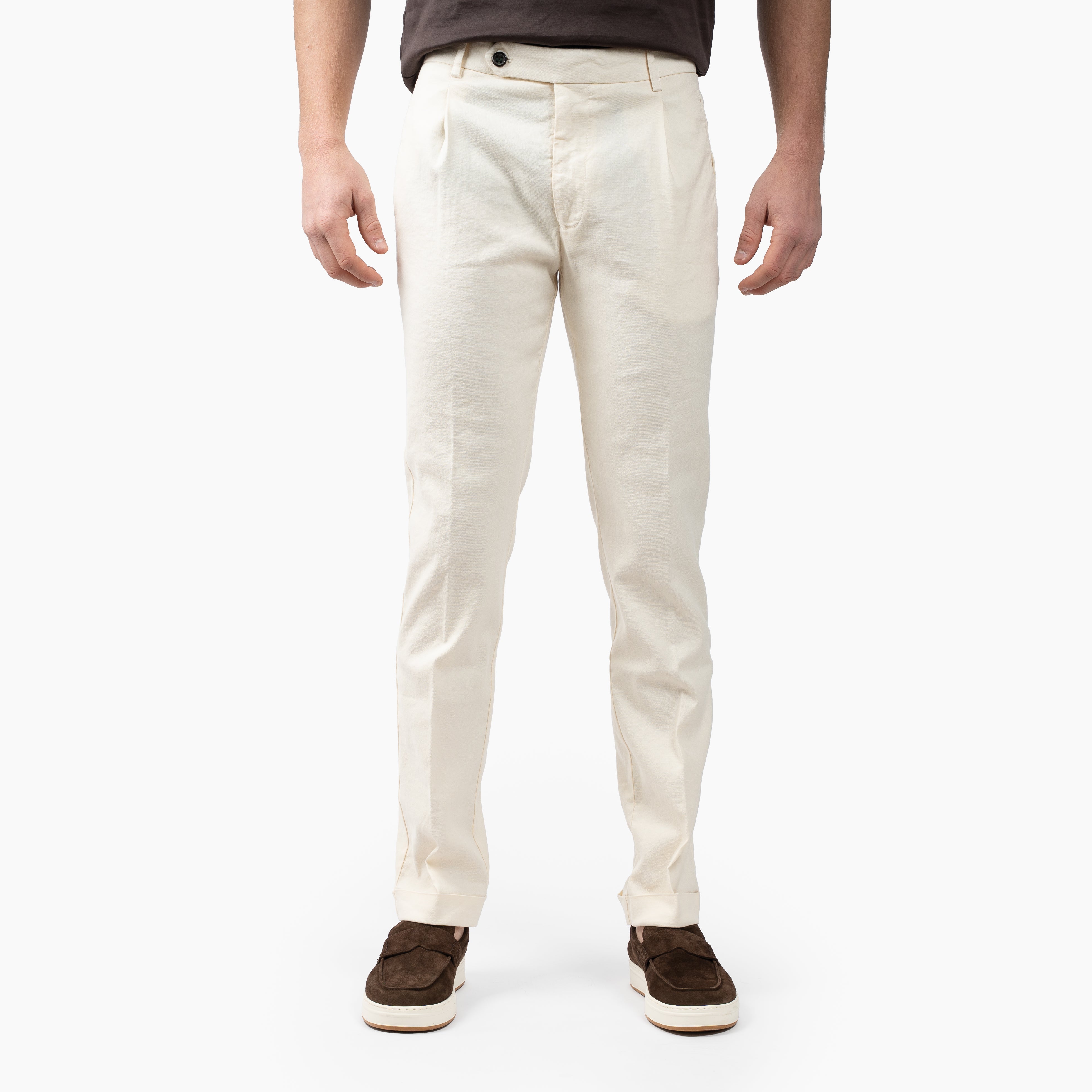 Berwich Pantalon Off-White | Retrolong-GD