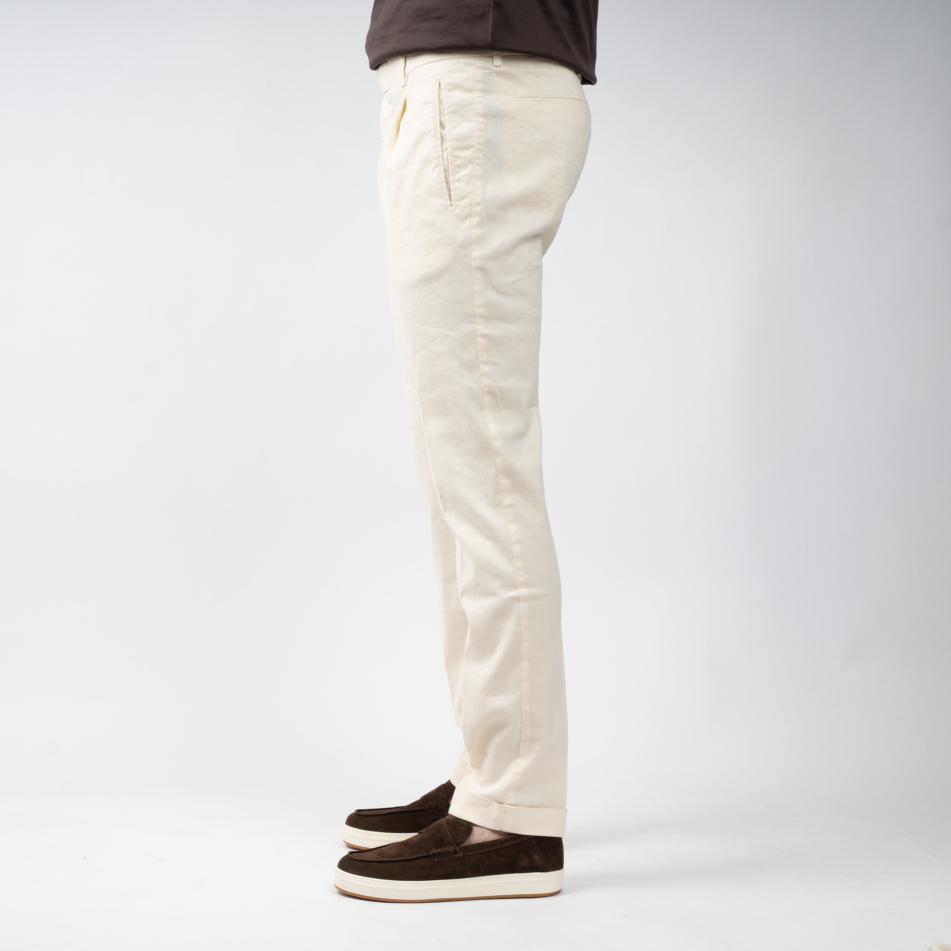 Berwich Pantalon Off-White | Retrolong-GD