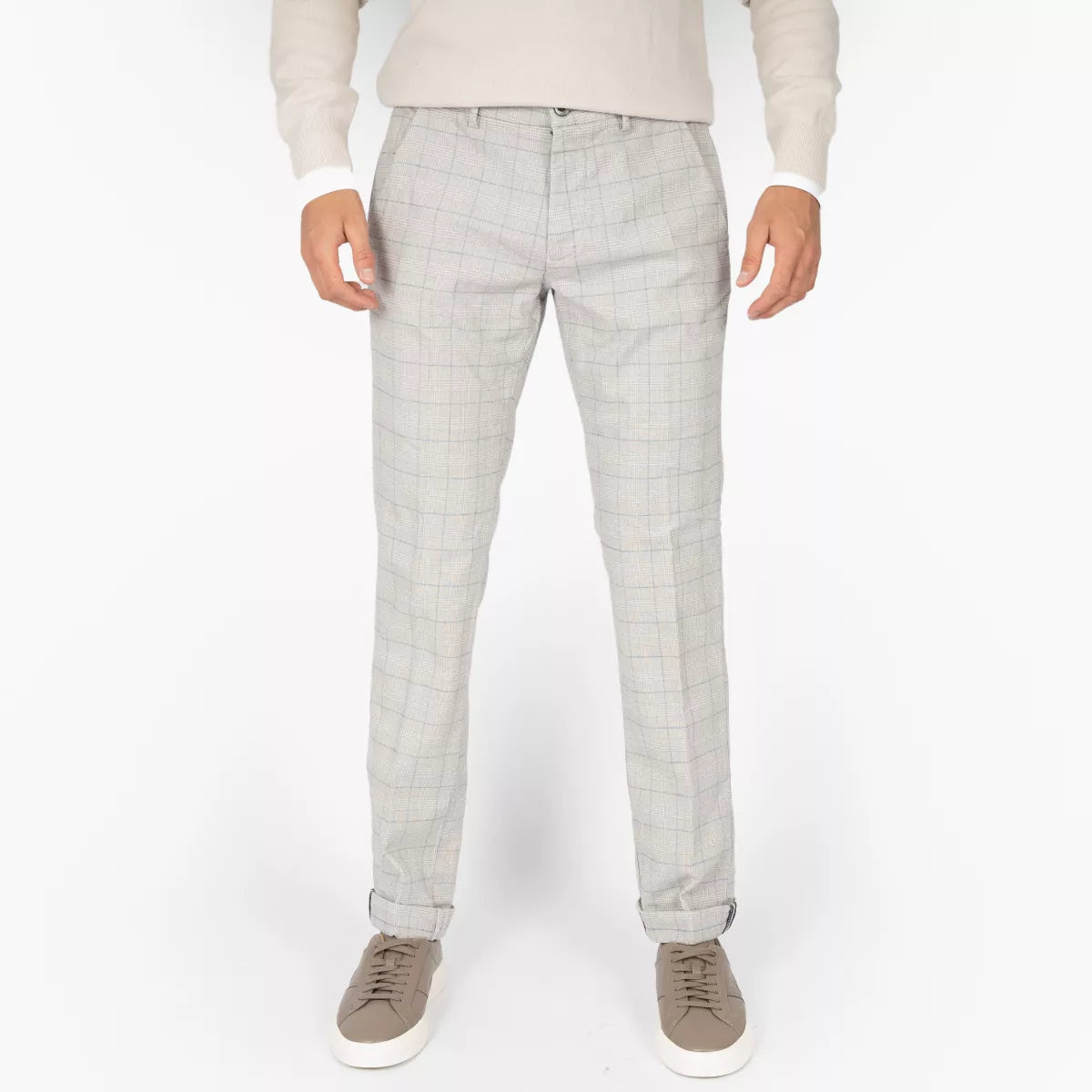 Mason's Pantalon grijs geruit | Torino