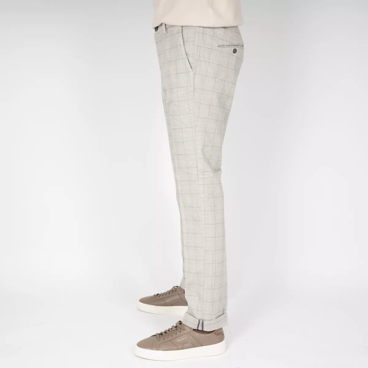 Mason's Pantalon grijs geruit | Torino