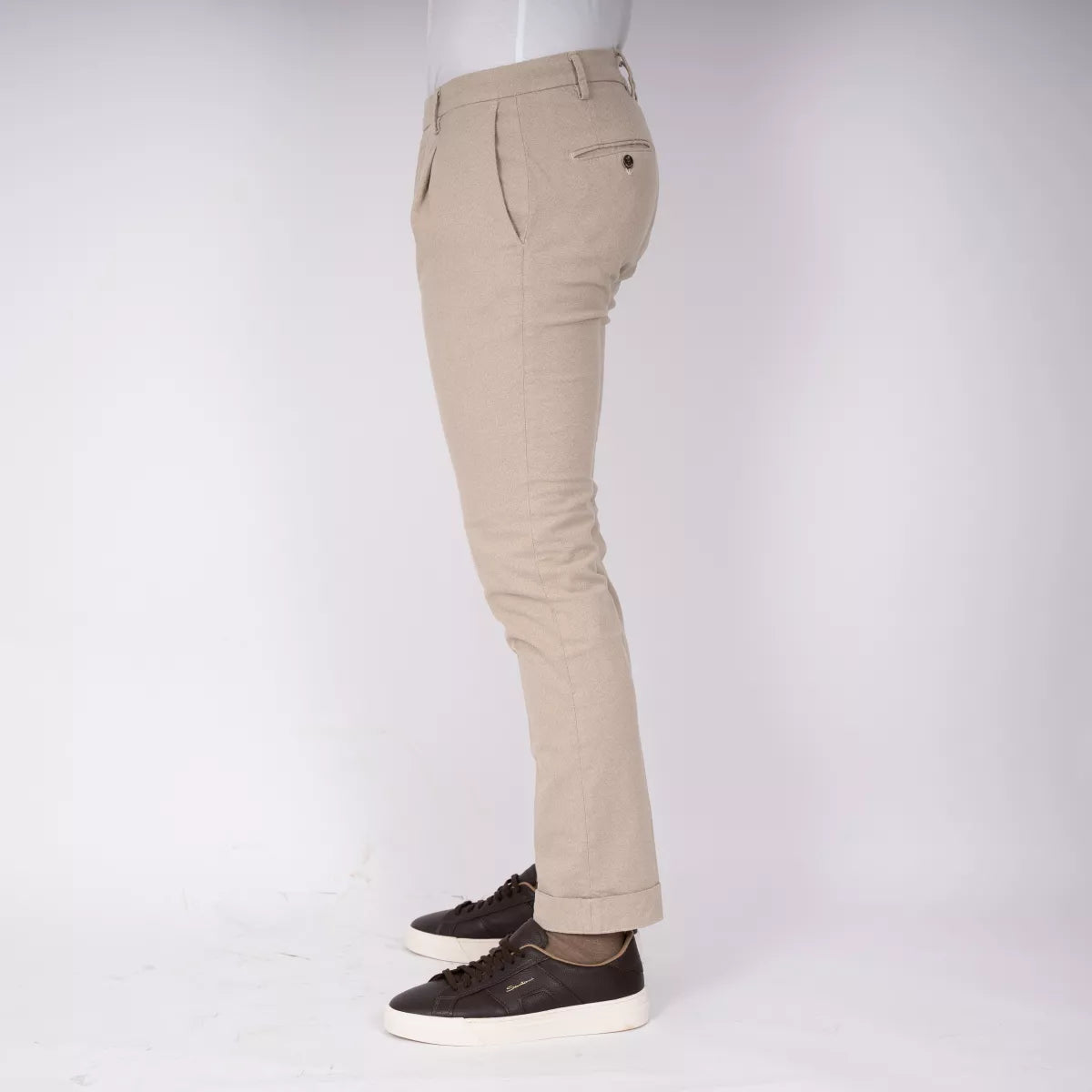 Mason's Chino Beige met Bandplooi | Genova