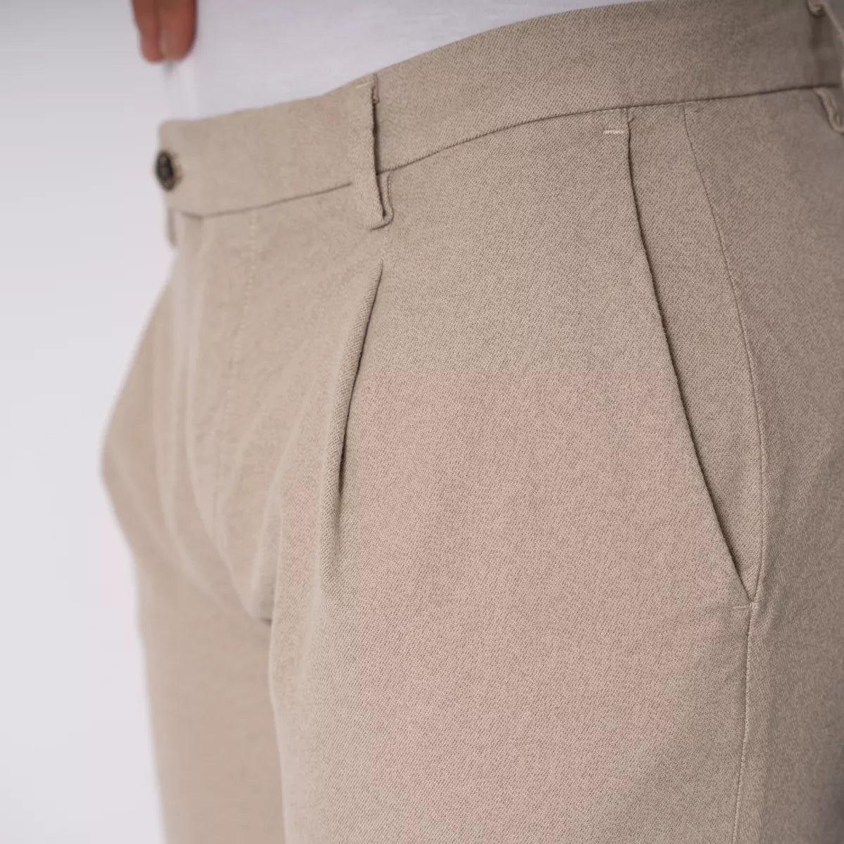 Mason's Chino Beige met Bandplooi | Genova