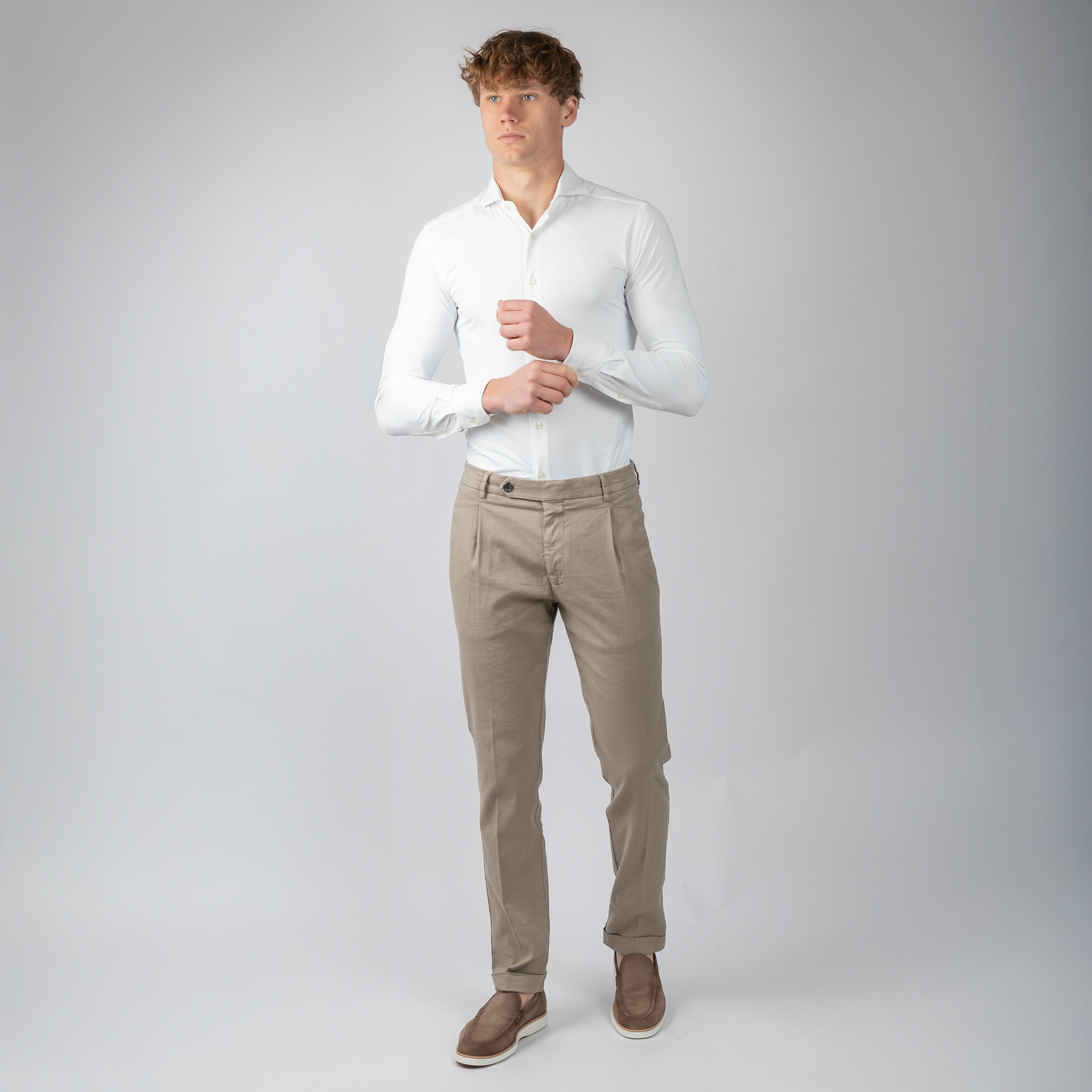 Berwich Pantalon Taupe | Retrolong-GD