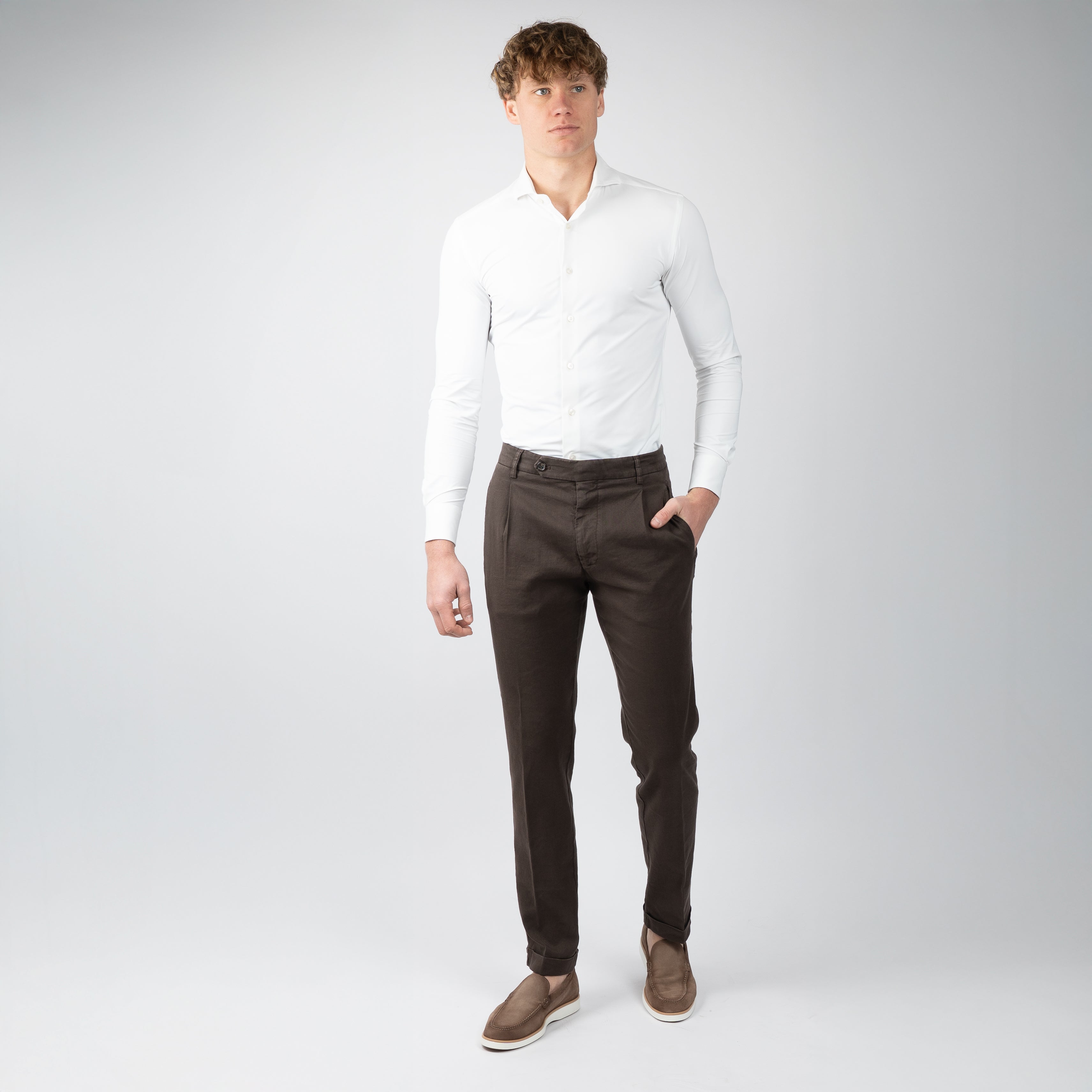 Berwich Pantalon Bruin | Retrolong-GD