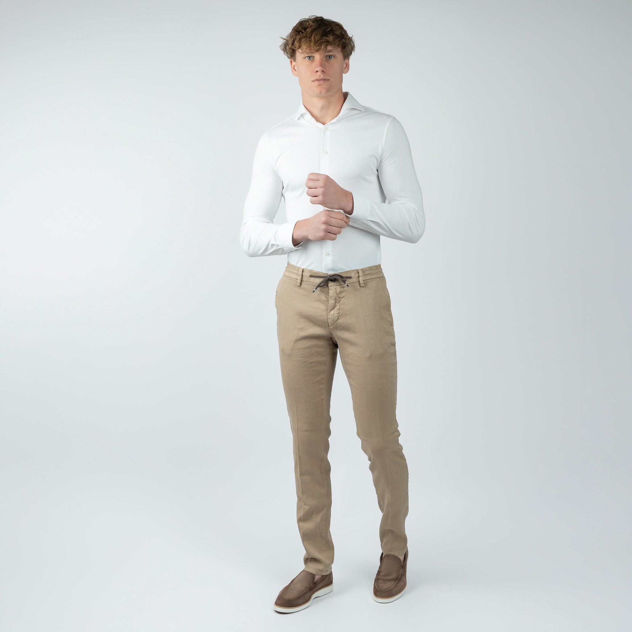 Mason's Linnen Chino Beige | Milano Jogger