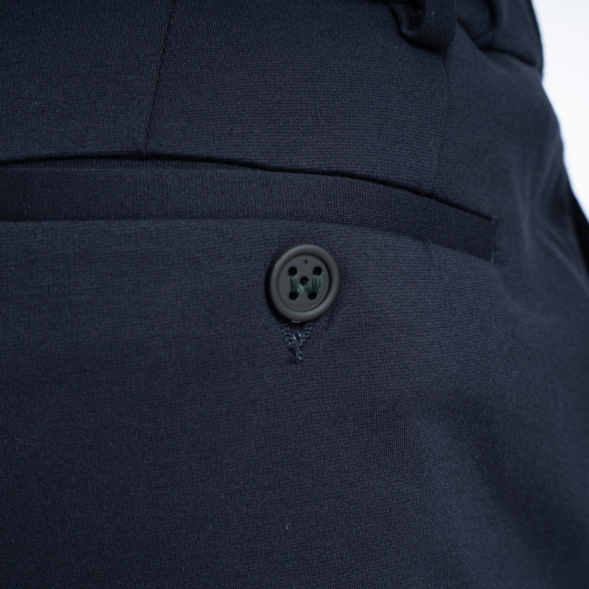 Berwich Chino met Bandplooi Blauw | Retro