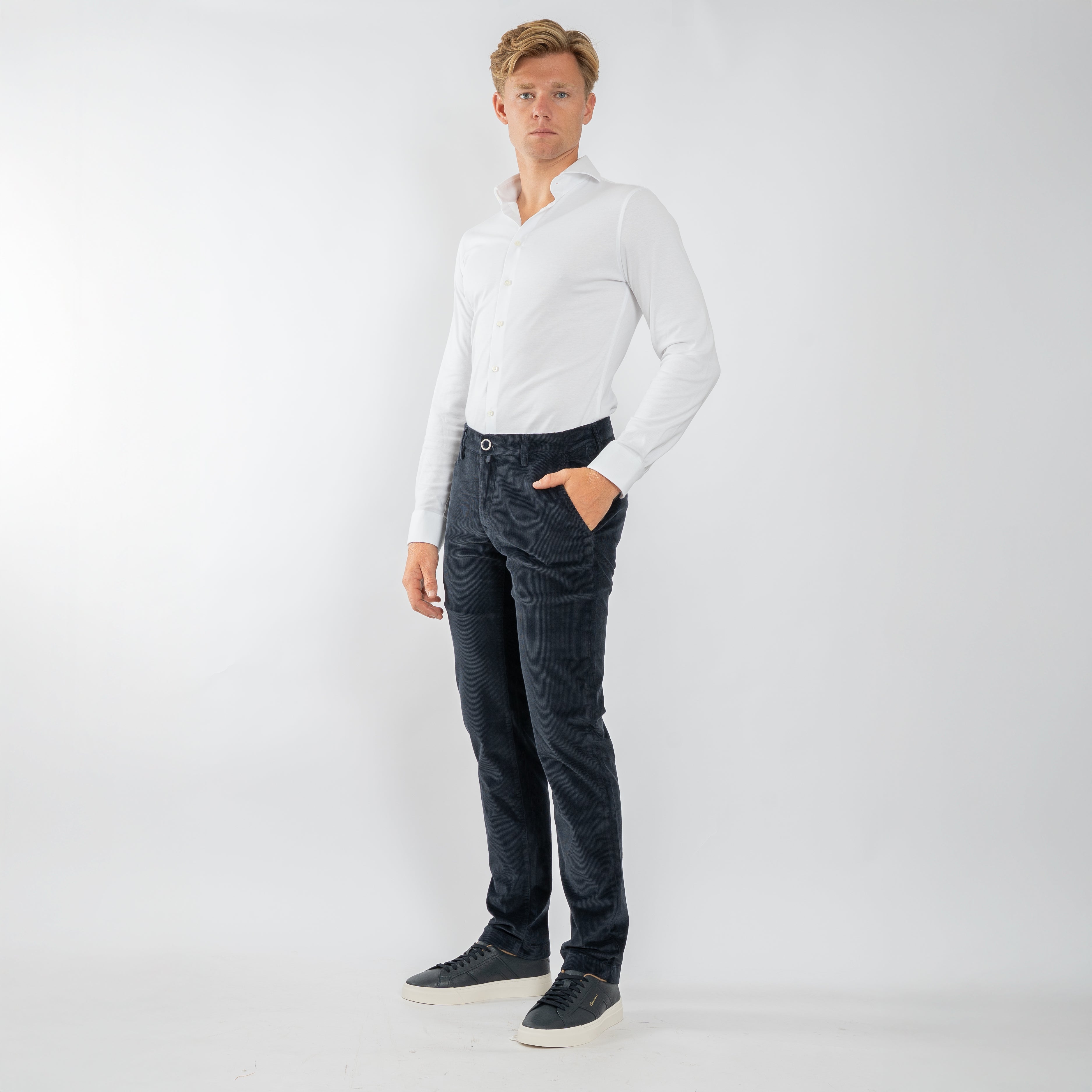 Jacob Cohen Chino Corduroy Donkerblauw | Bobby