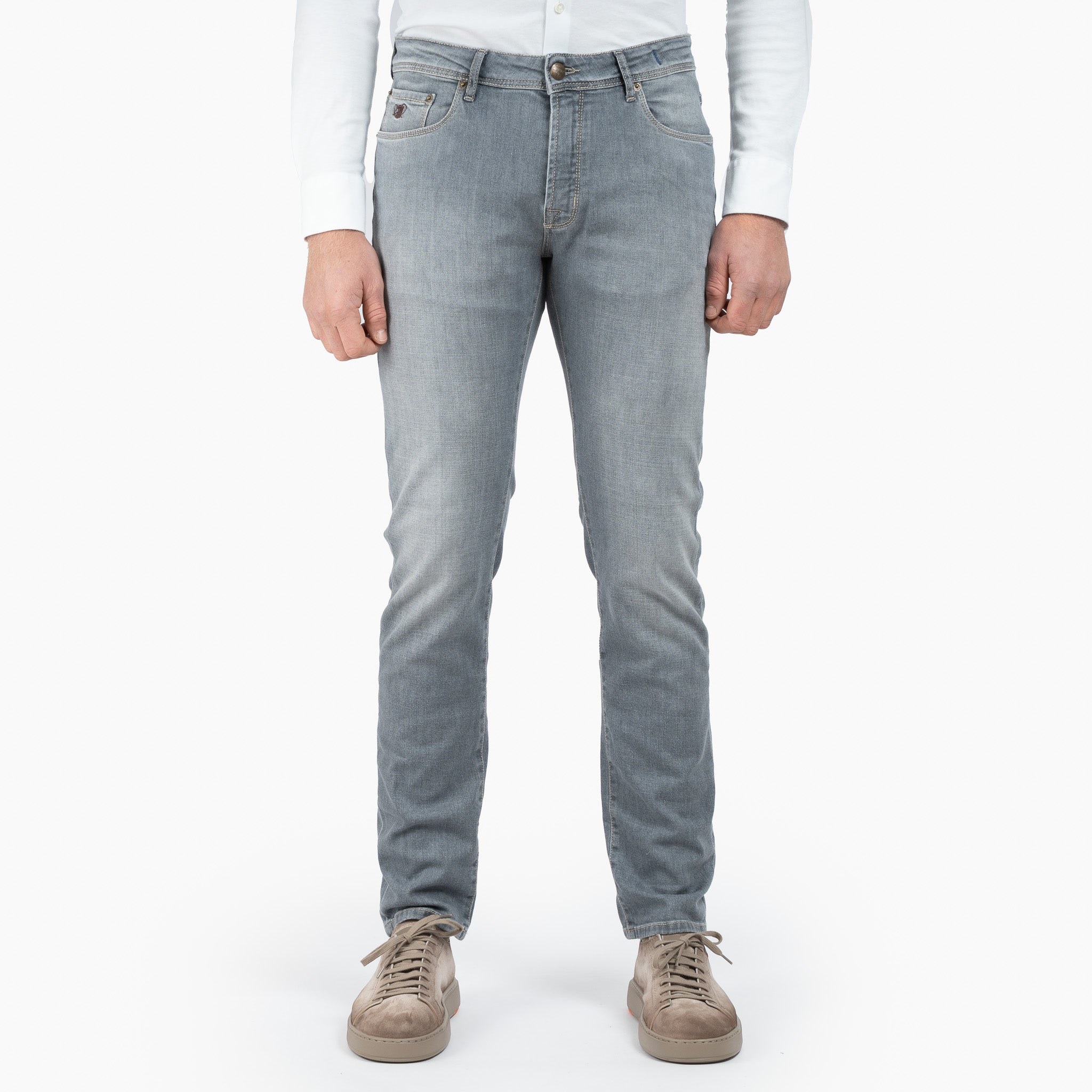 Atelier Noterman Jeans Lichtgrijs | Slim Fit
