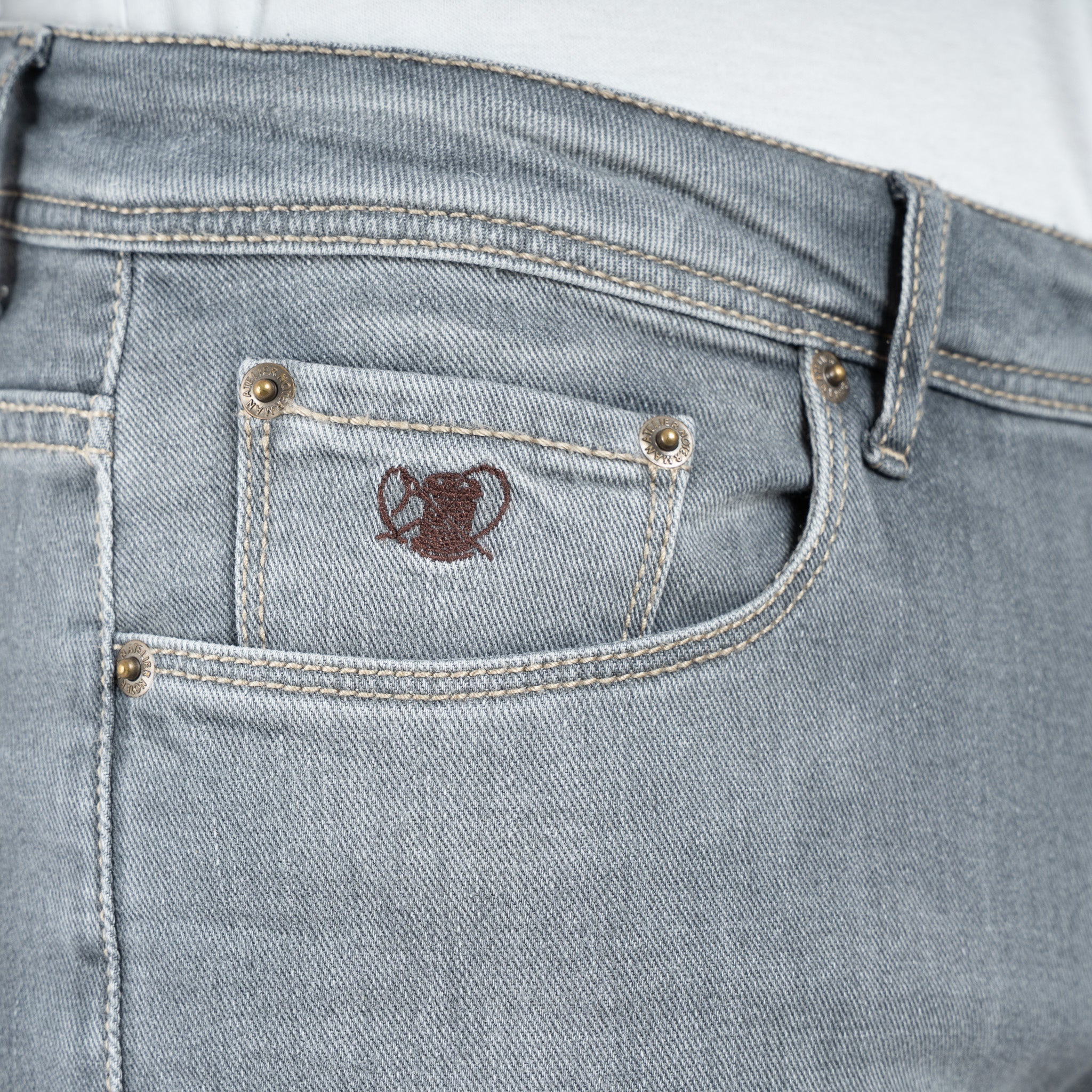 Atelier Noterman Jeans Lichtgrijs | Slim Fit
