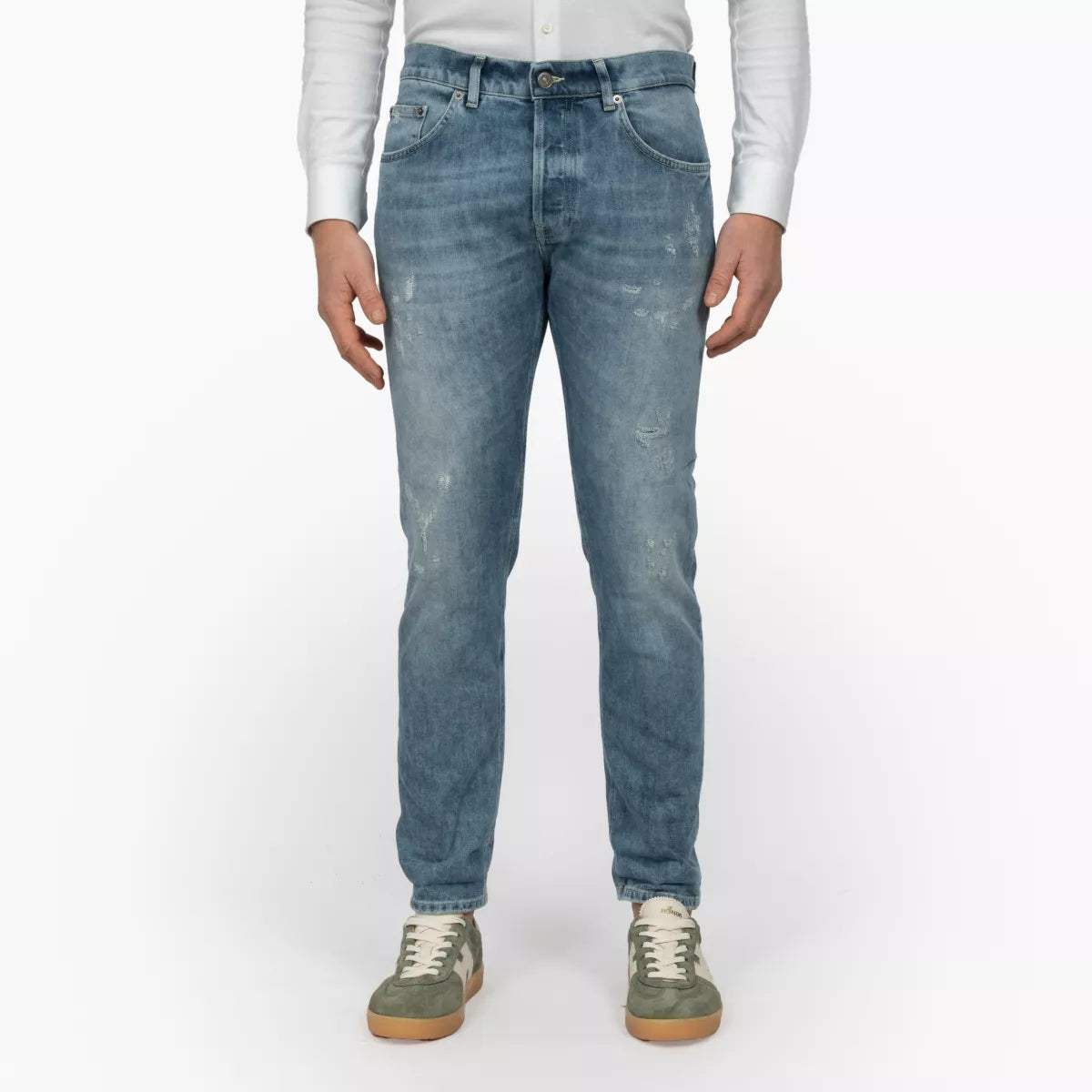 Dondup Jeans Lichtblauw met Destruction | Icon Regular Fit