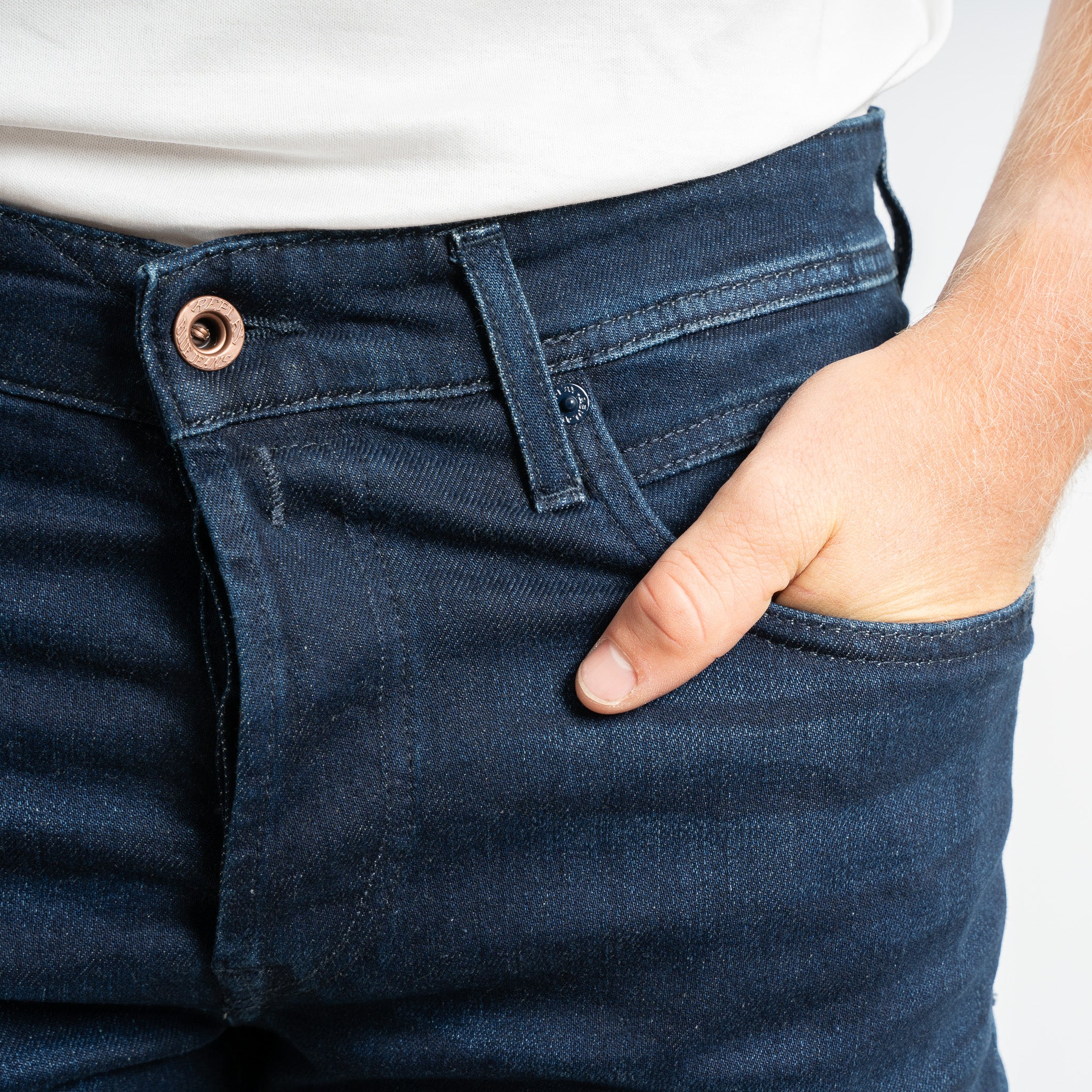 Replay Jeans Donkerblauw | Grover Straight Fit