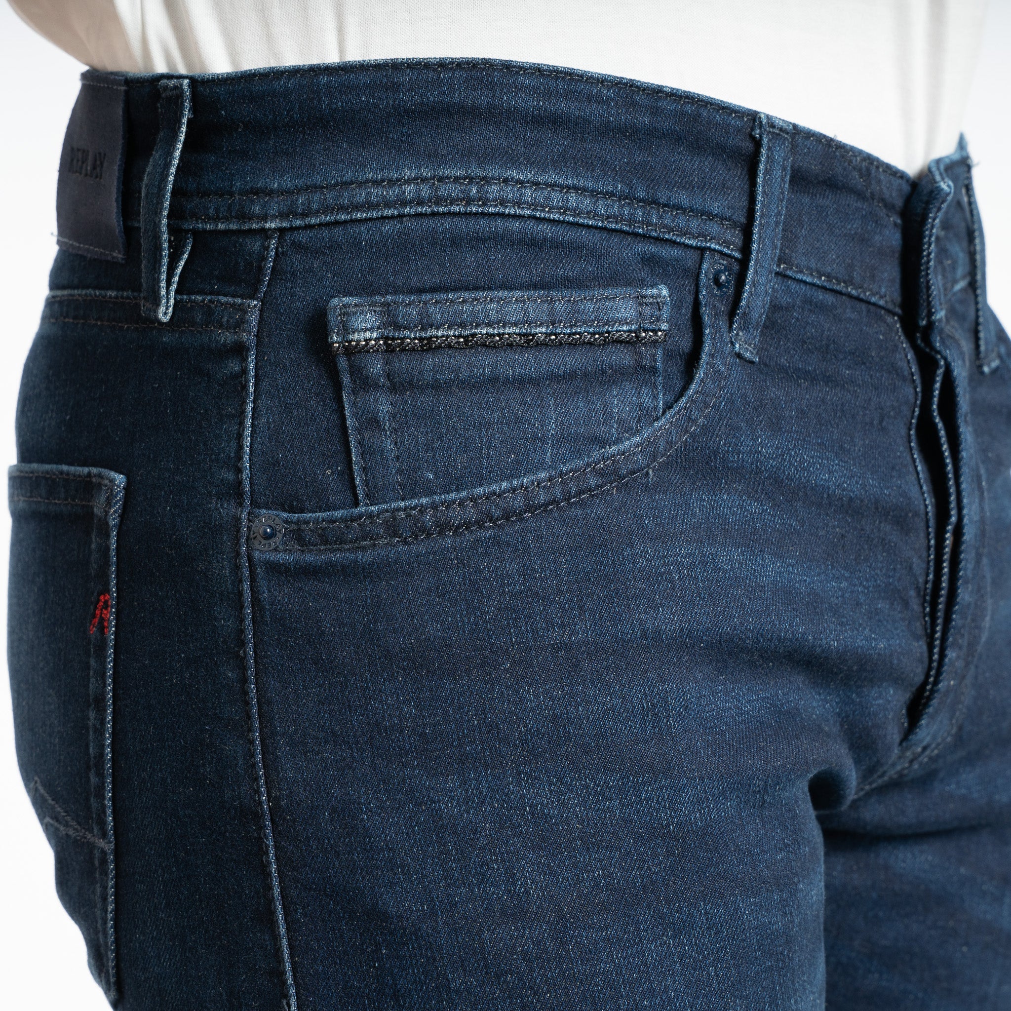 Replay Jeans Donkerblauw | Grover Straight Fit