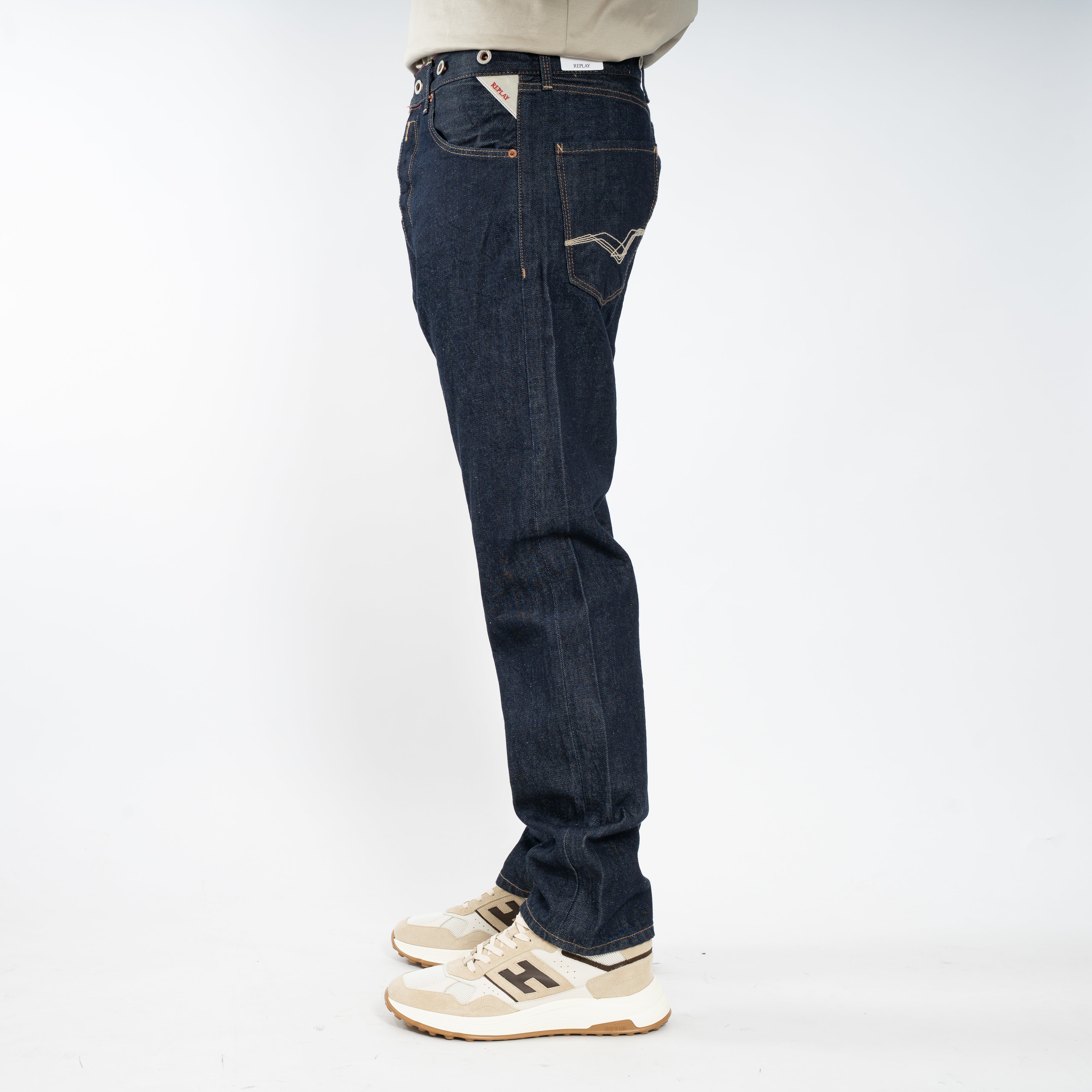 Replay Jeans Donkerblauw | Luiys Tapered Fit