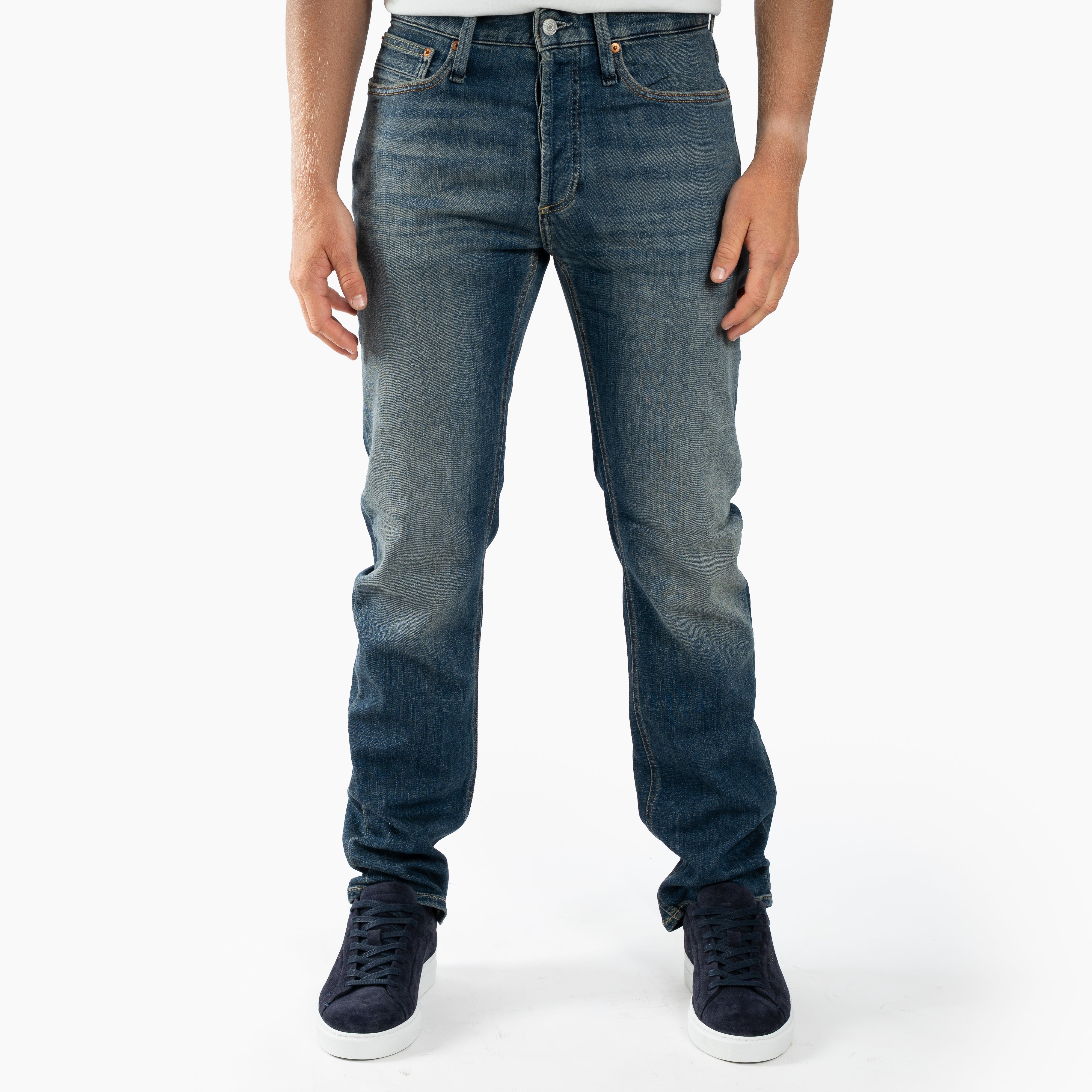 Denham Jeans Donkerblauw | Ridge Straight Fit