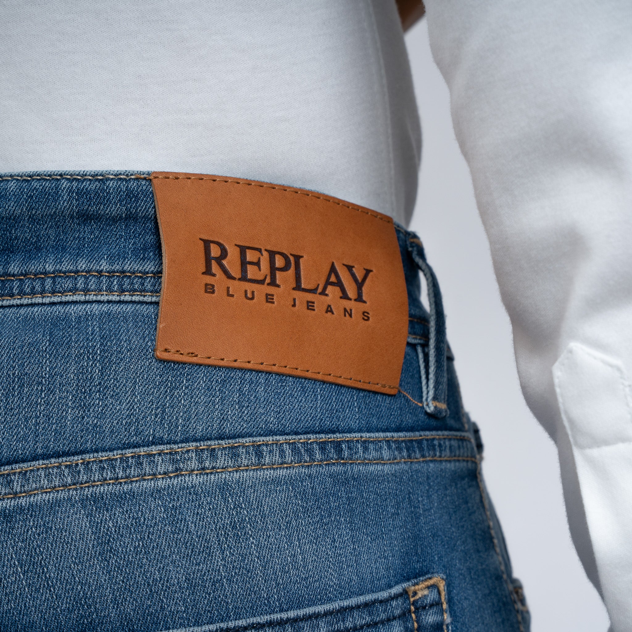 Replay Jeans Middenblauw | Grover Straight Fit