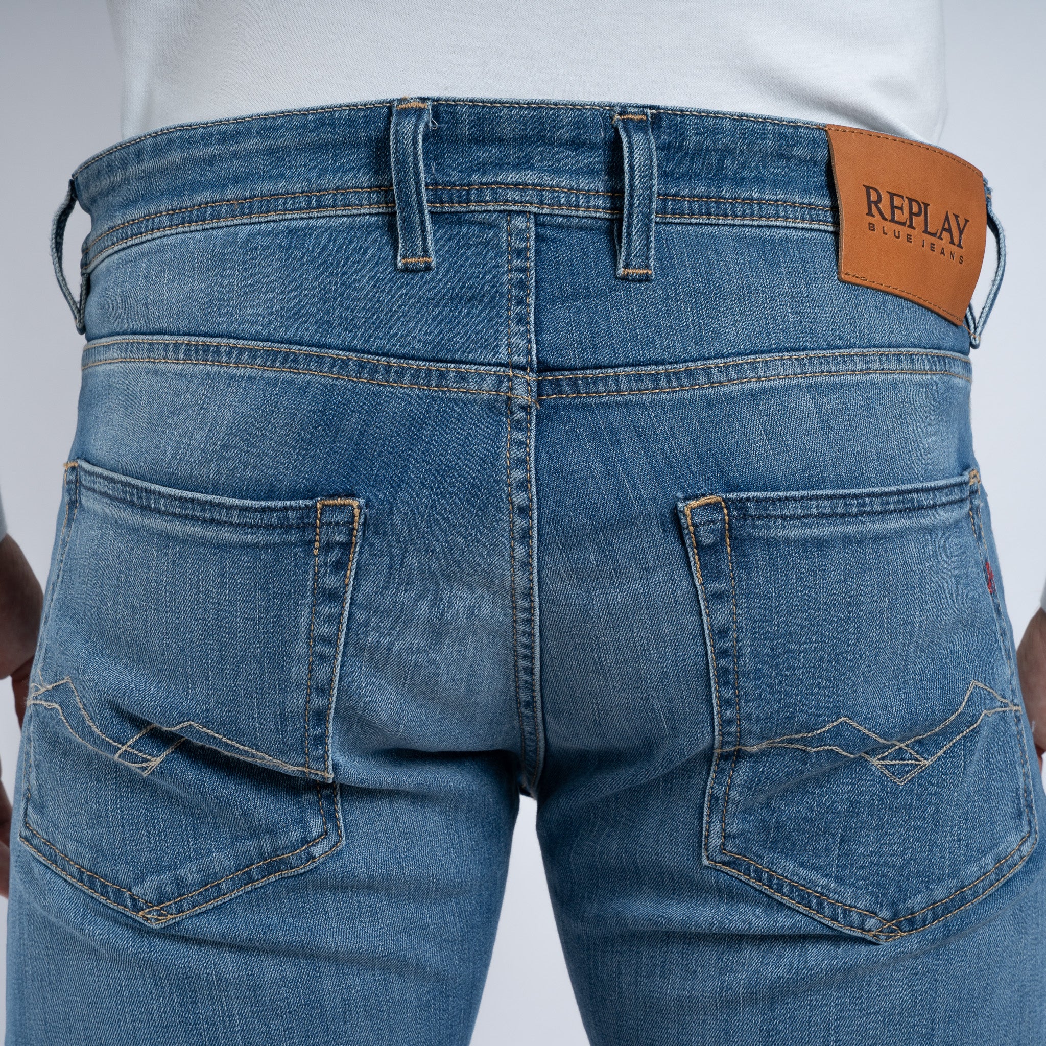 Replay Jeans Middenblauw | Grover Straight Fit