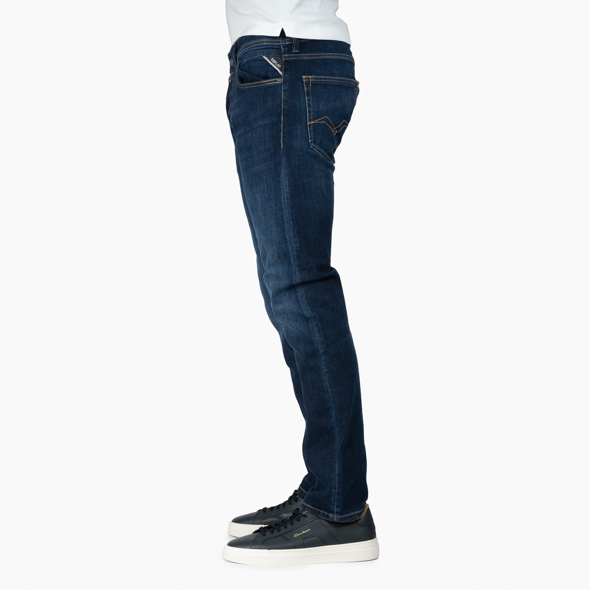 Replay Jeans Donkerblauw | Grover Straight Fit