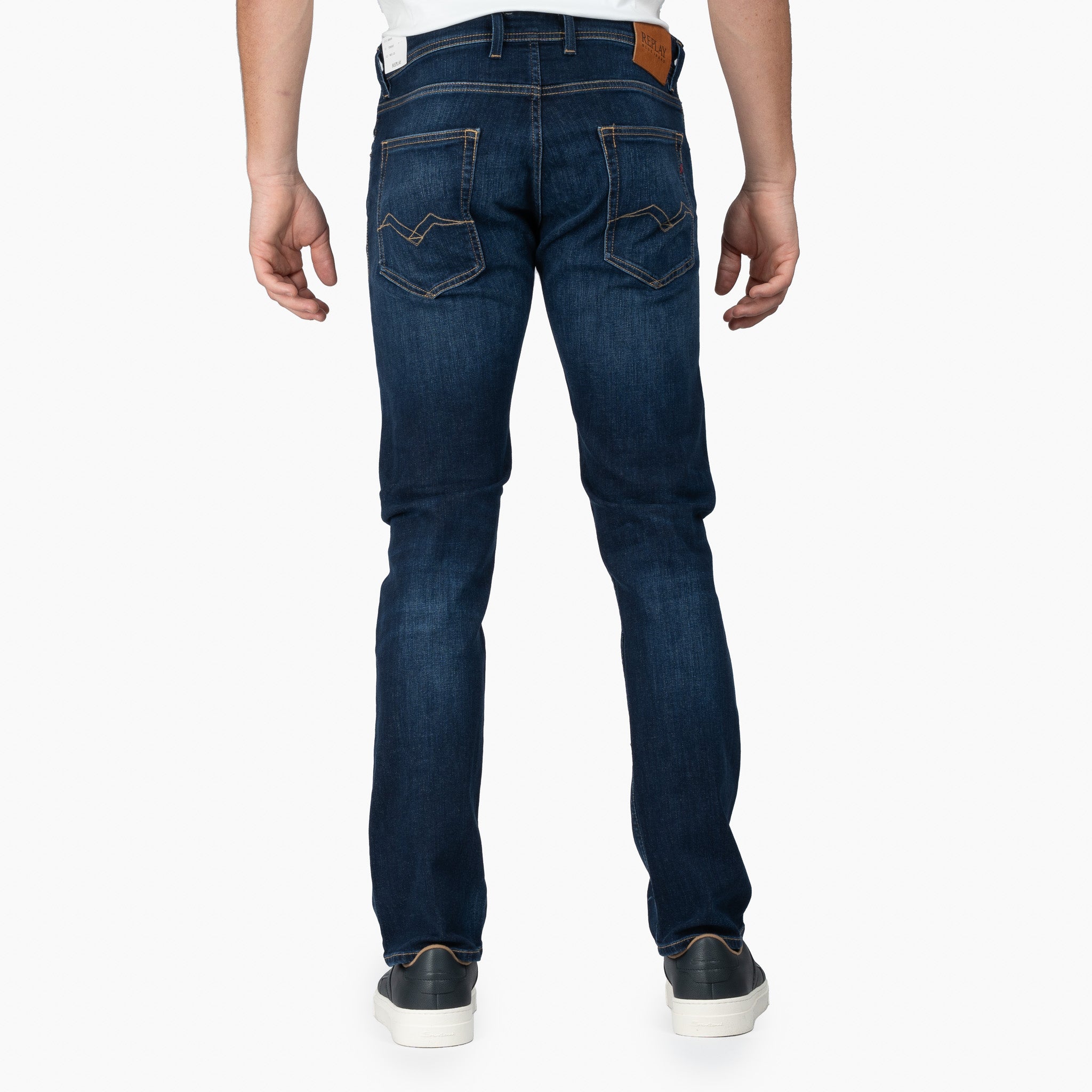 Replay Jeans Donkerblauw | Grover Straight Fit