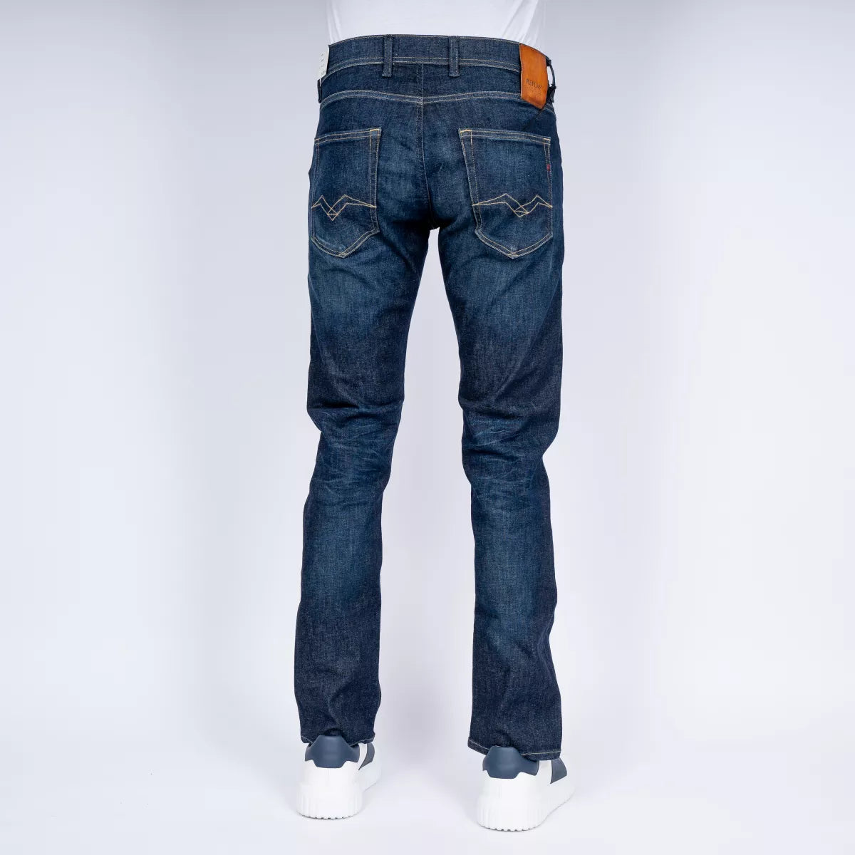 Replay Jeans Straight Fit Donkerblauw | Grover