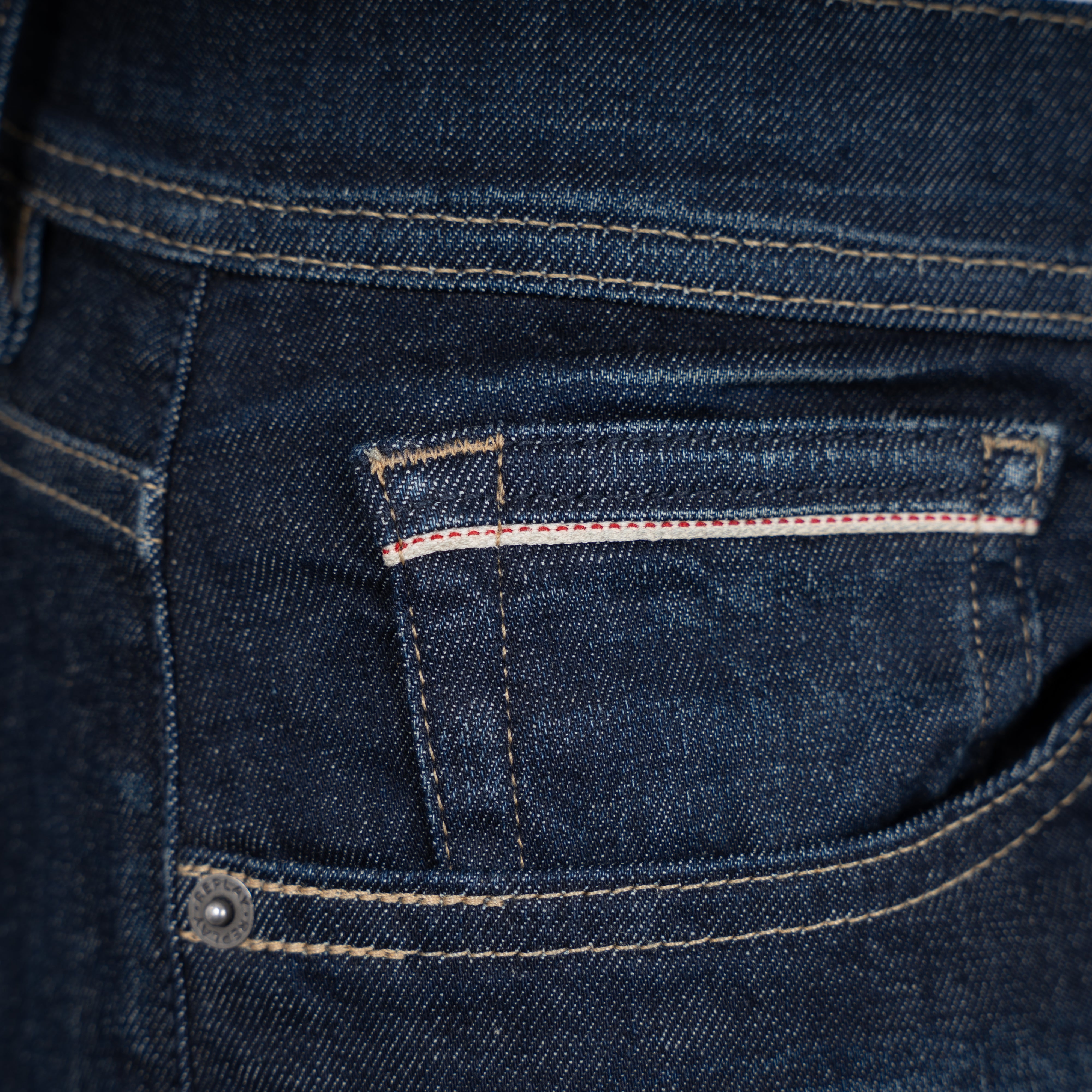 Replay Jeans Straight Fit Donkerblauw | Grover