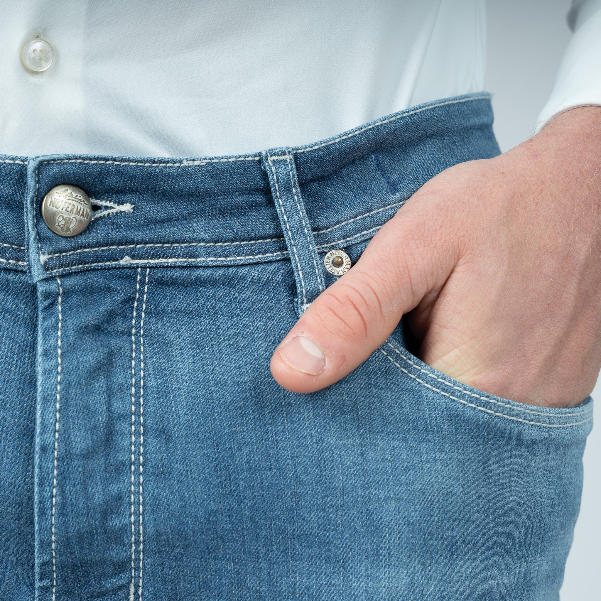 Atelier Noterman Jeans Middenblauw | Slim Fit