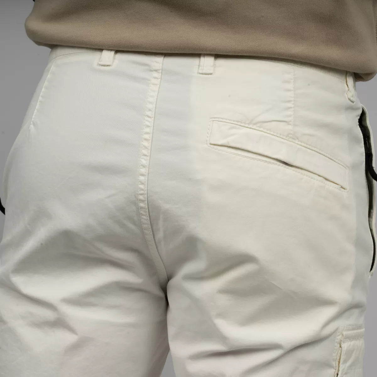 Stone Island Cargopants Ivoor Wit | Supima Cotton Twill