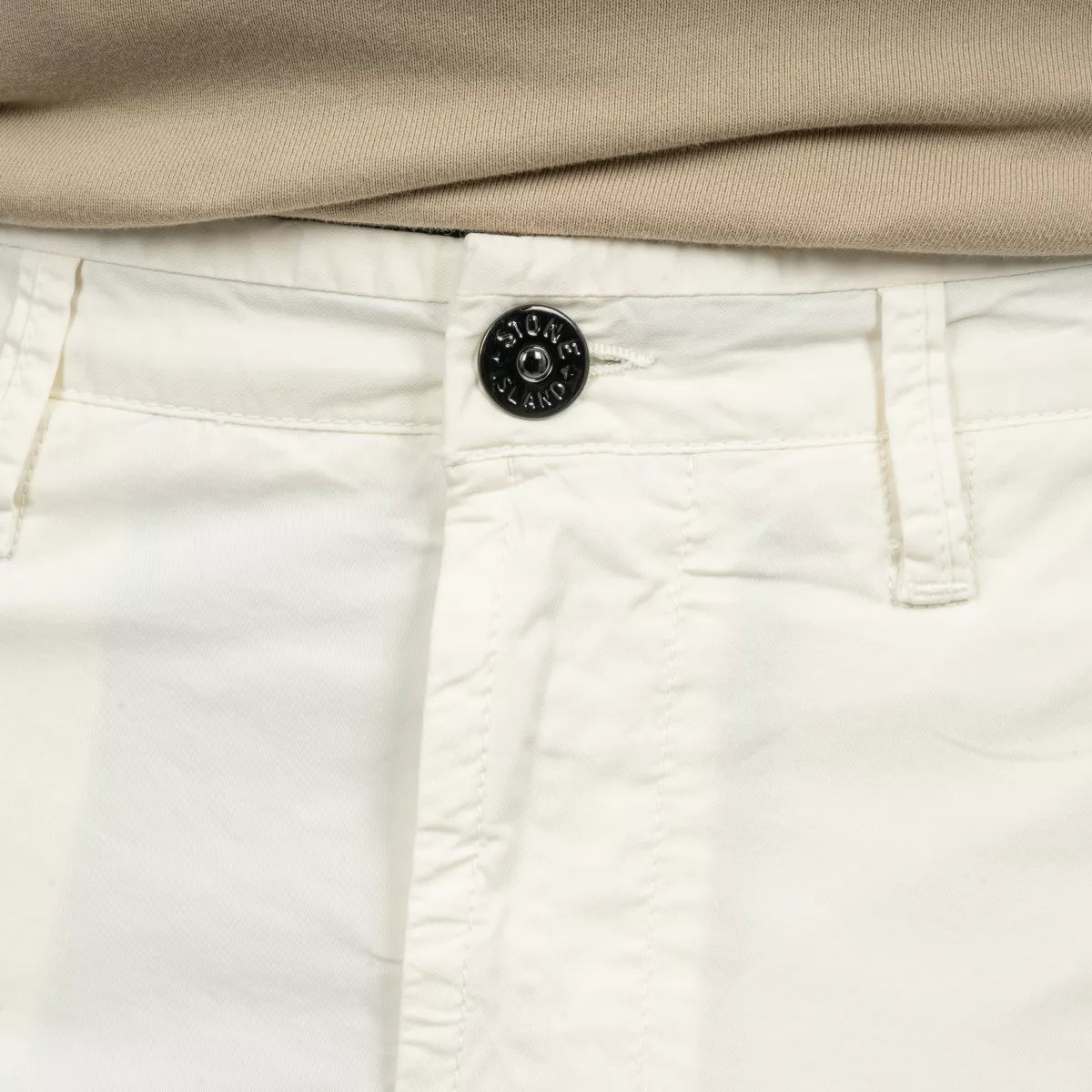 Stone Island Cargopants Ivoor Wit | Supima Cotton Twill