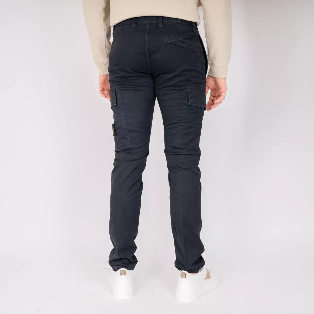 Stone Island cargopants donkerblauw | 301L1 STRETCH BROKEN TWILL