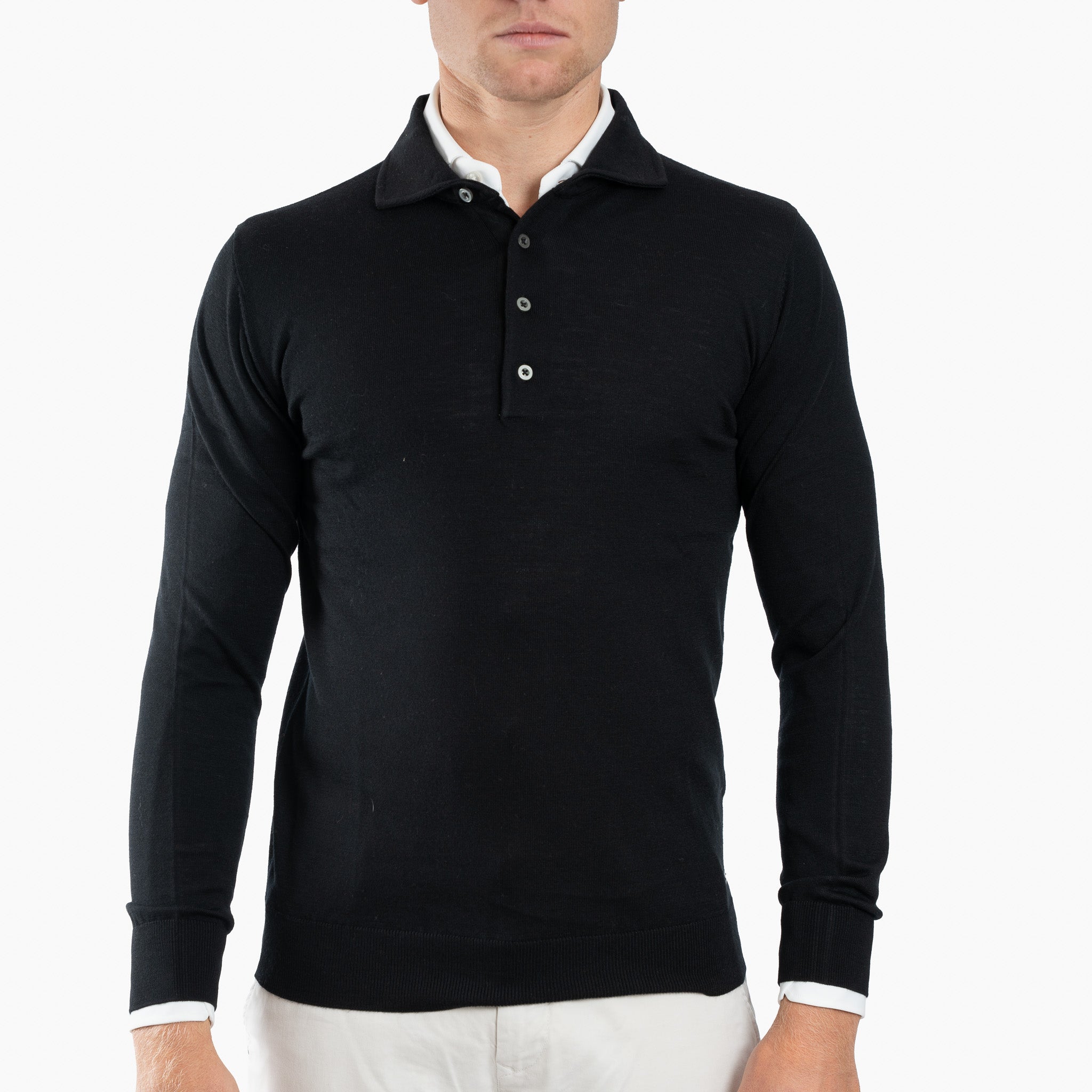 SEVEN DIALS Gebreide Polotrui Zwart | Cooper