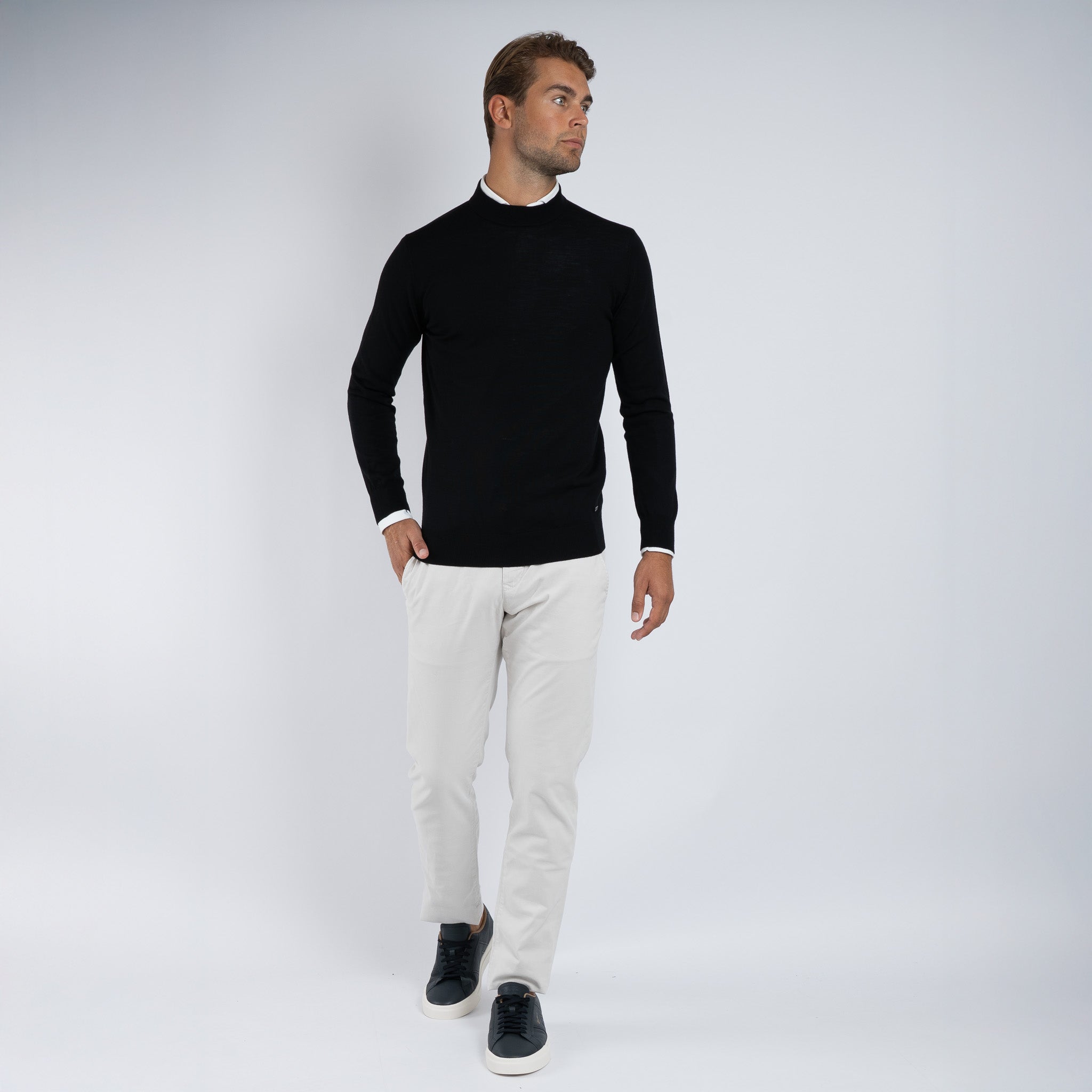 SEVEN DIALS Gebreide Turtleneck Trui Zwart | Goy