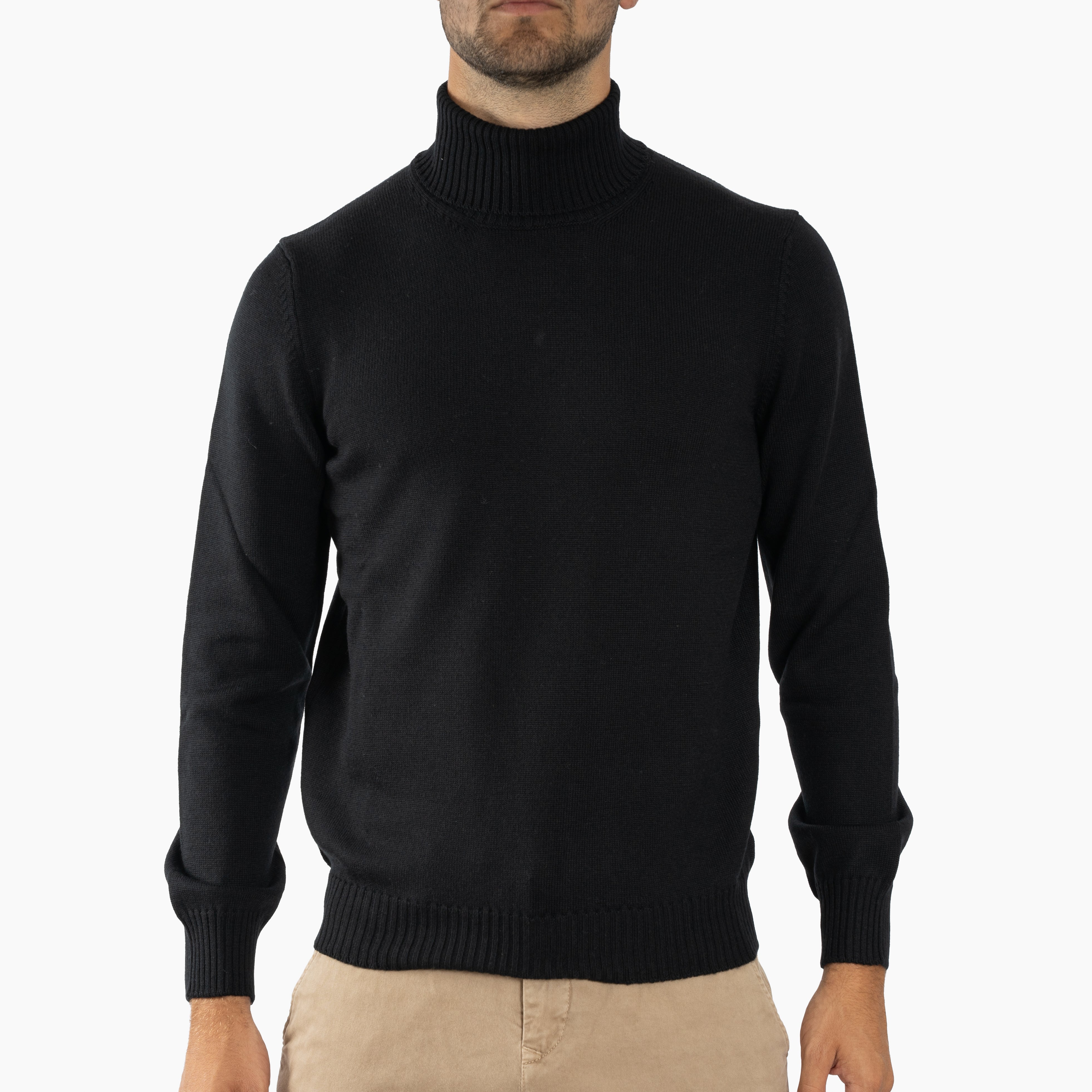 Gran Sasso Gebreide Coltrui Zwart | Extrafine Merino