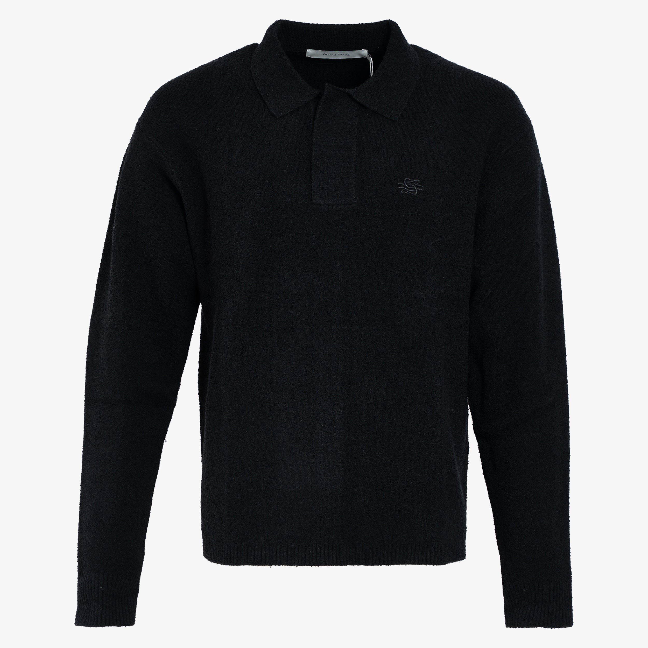 Filling Pieces Gebreide Trui Zwart | Knit Shirt Boucle