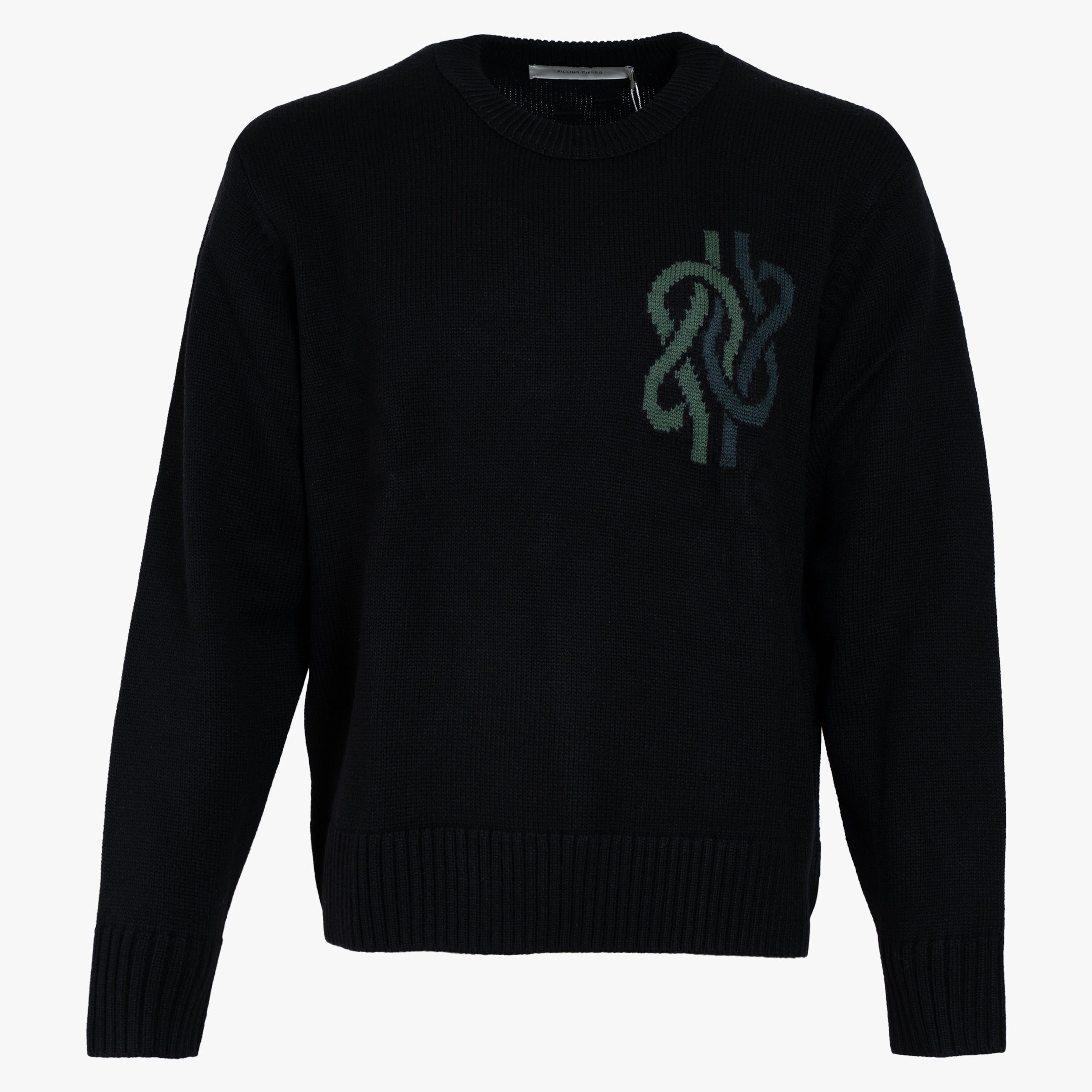 Filling Pieces Gebreide Trui Zwart | Knit Sweater Knot