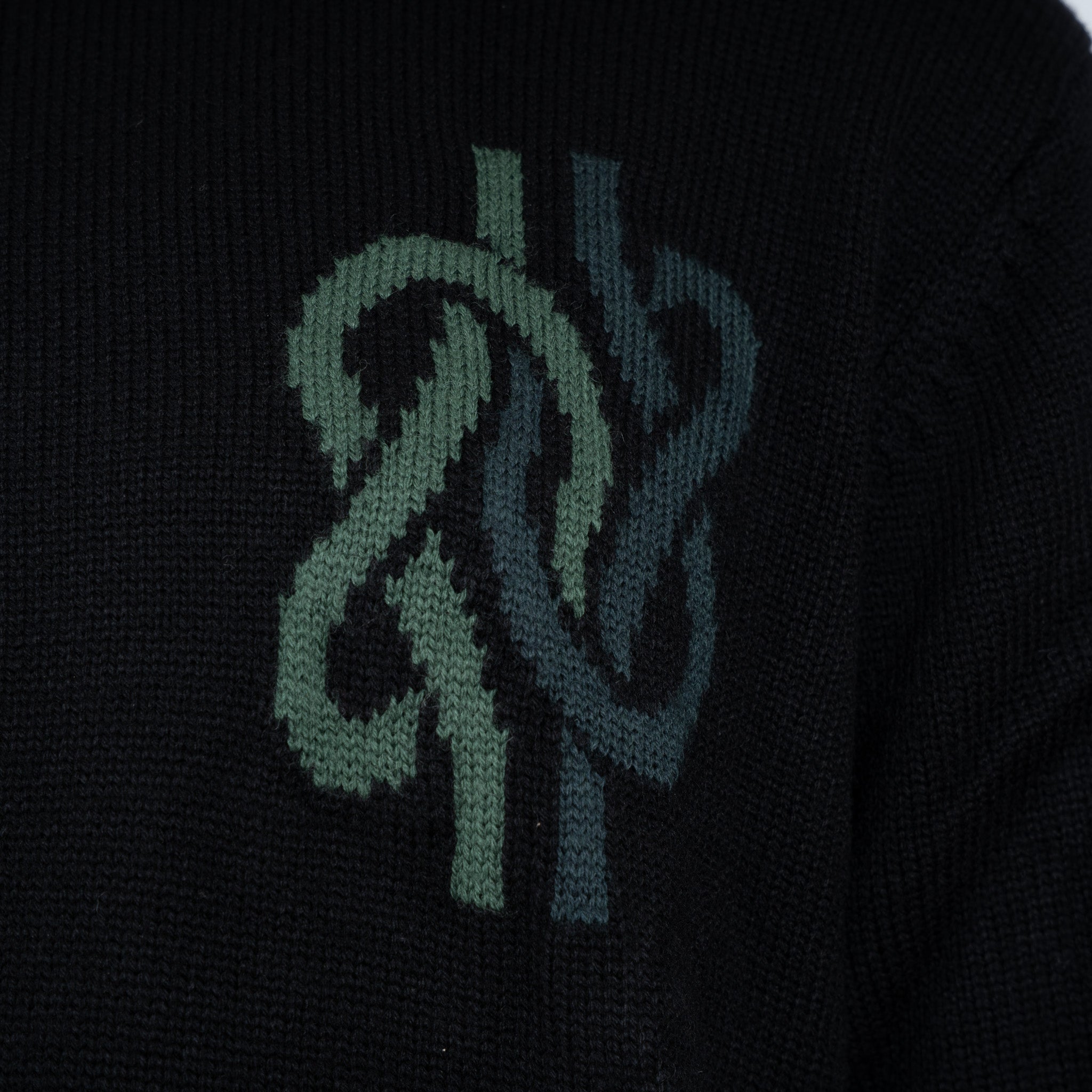 Filling Pieces Gebreide Trui Zwart | Knit Sweater Knot