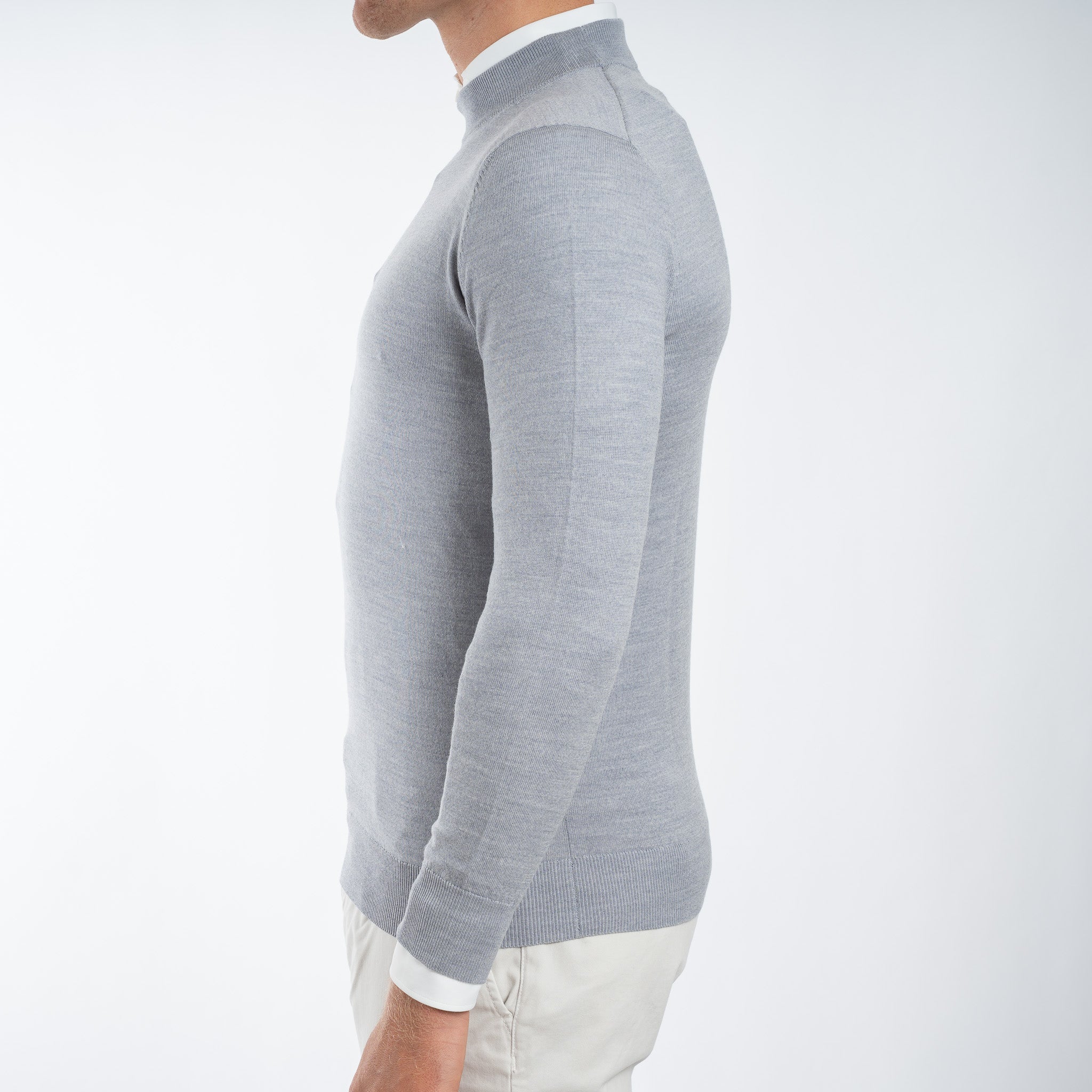 SEVEN DIALS Gebreide Turtleneck Trui Grijs  | Goy