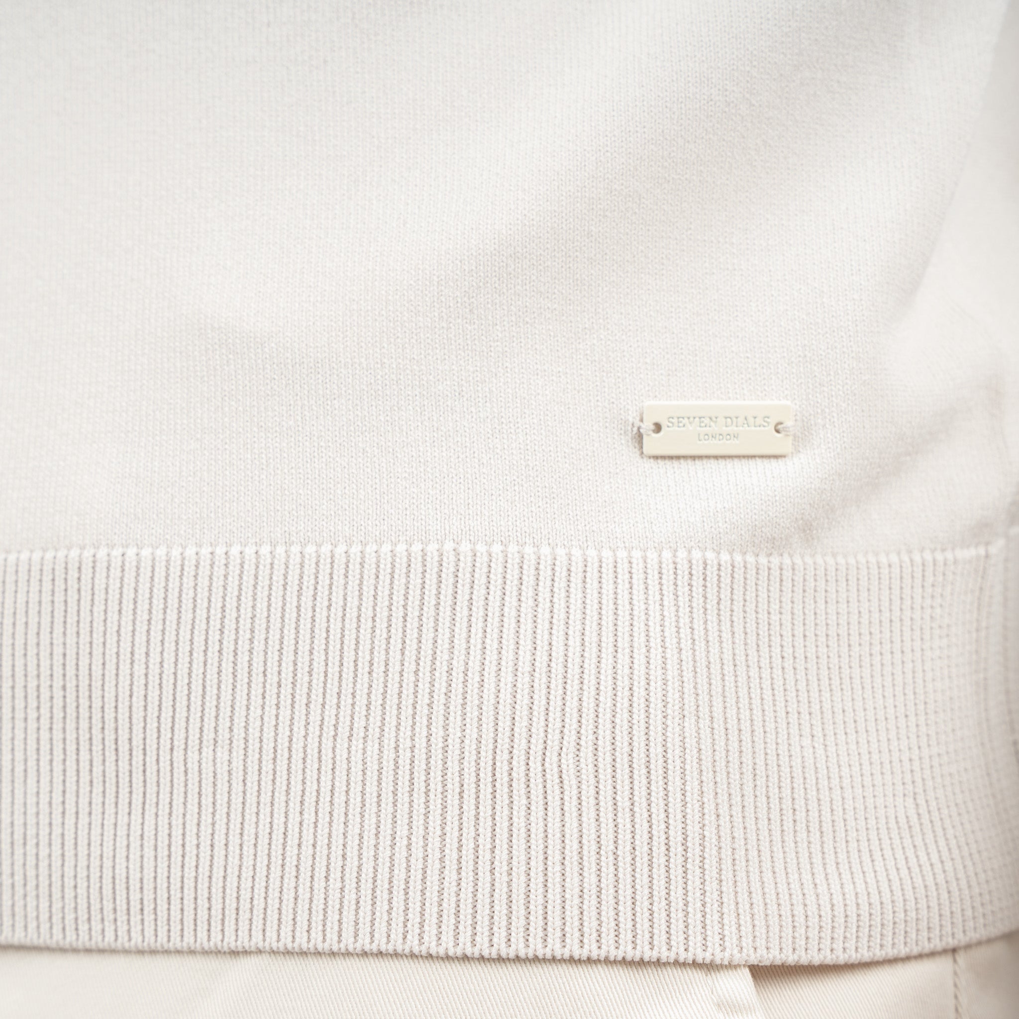 SEVEN DIALS Technische Trui met Rits Lichtgrijs | Spike