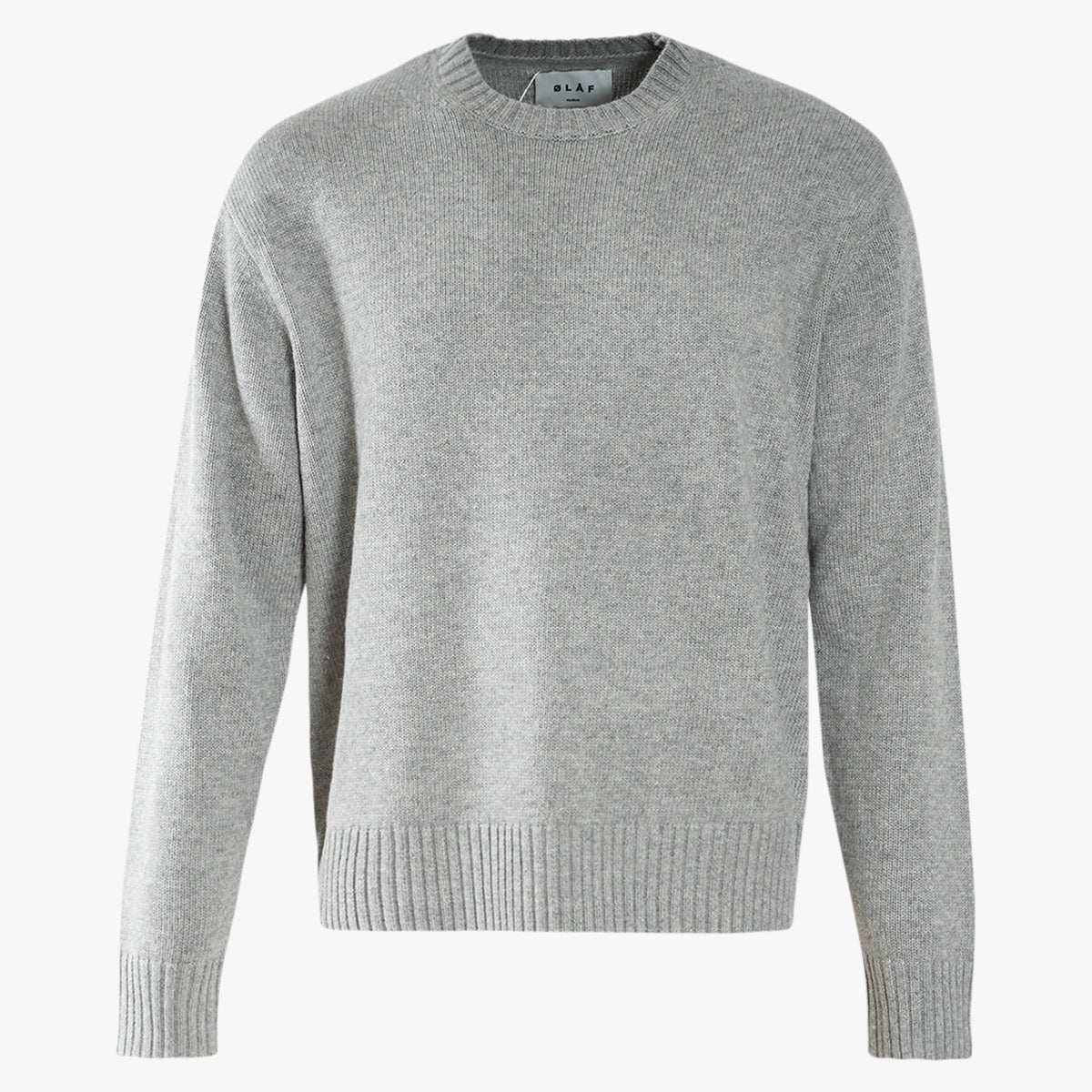 Olaf Gebreide Trui Grijs | Essential Knitted Crewneck