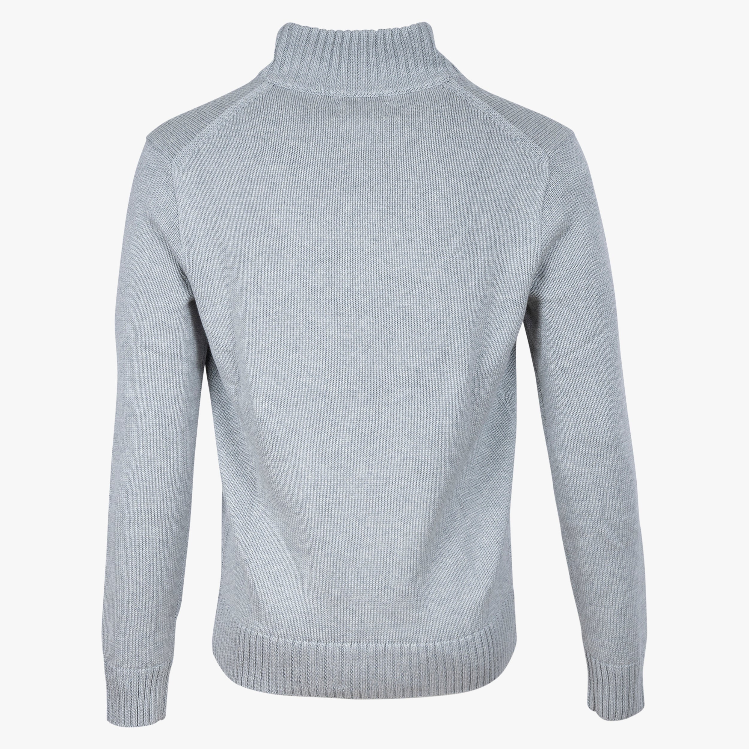 Ralph Lauren Gebreide Trui met Rits Grijs | Cotton Mockneck
