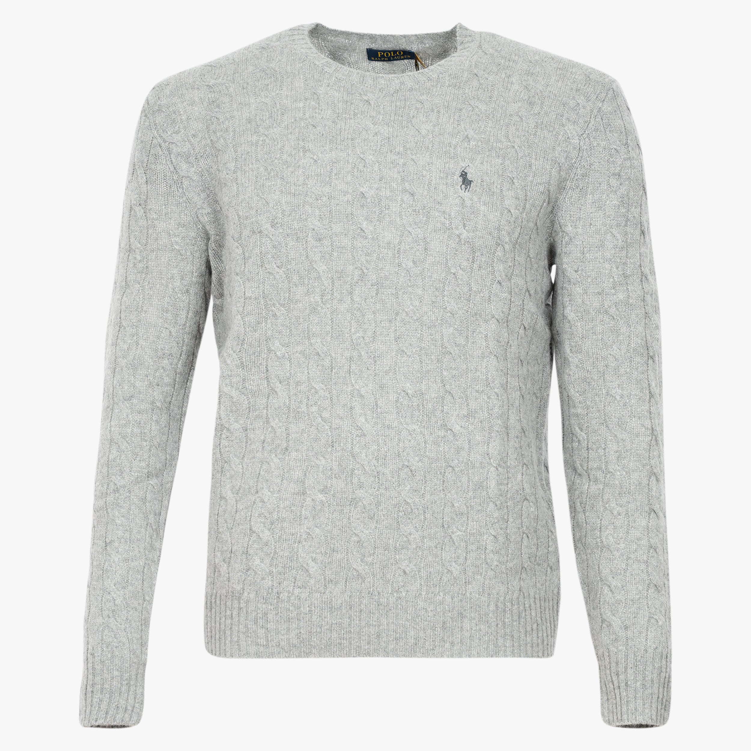 Ralph Lauren Gebreide Kabeltrui Grijs