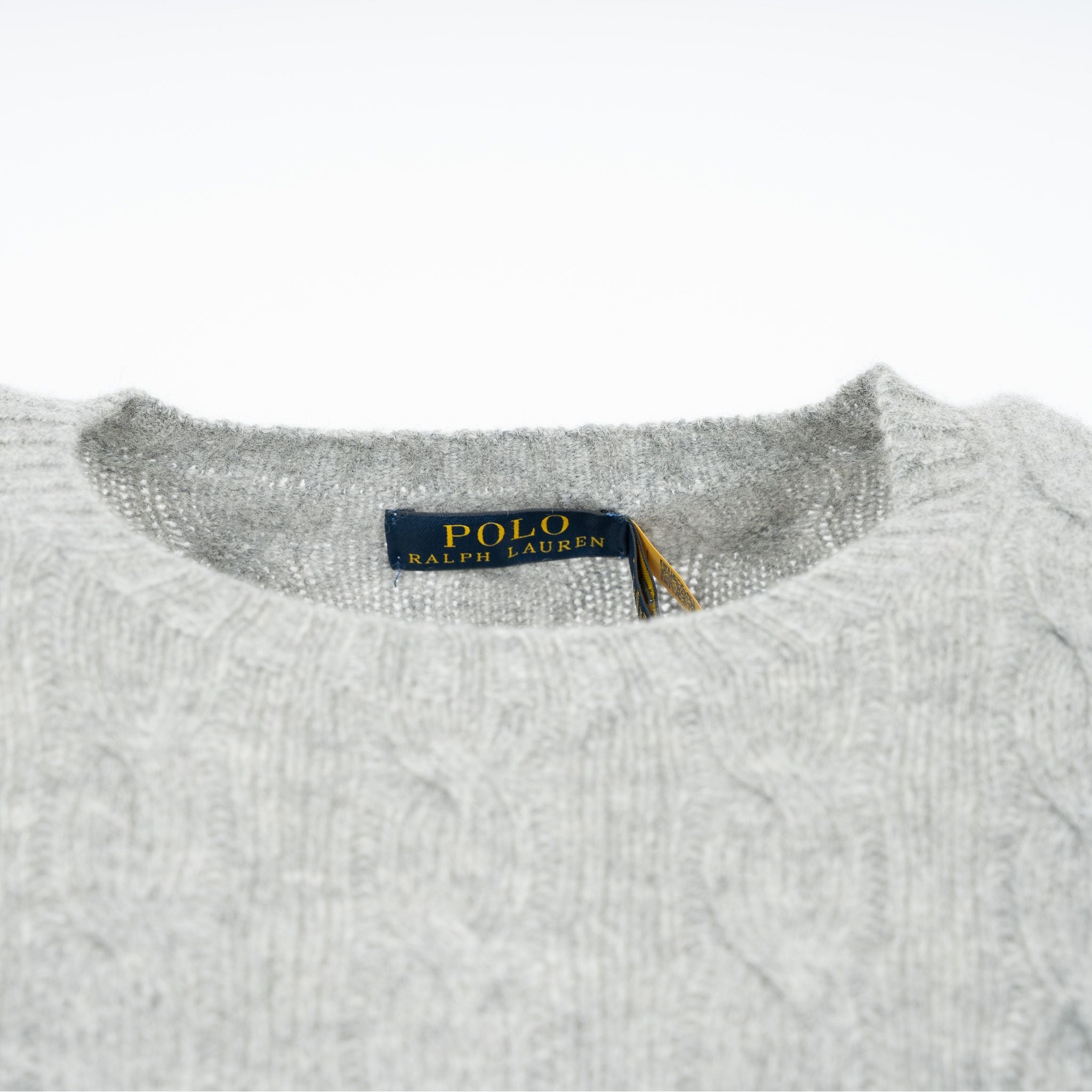 Ralph Lauren Gebreide Kabeltrui Grijs