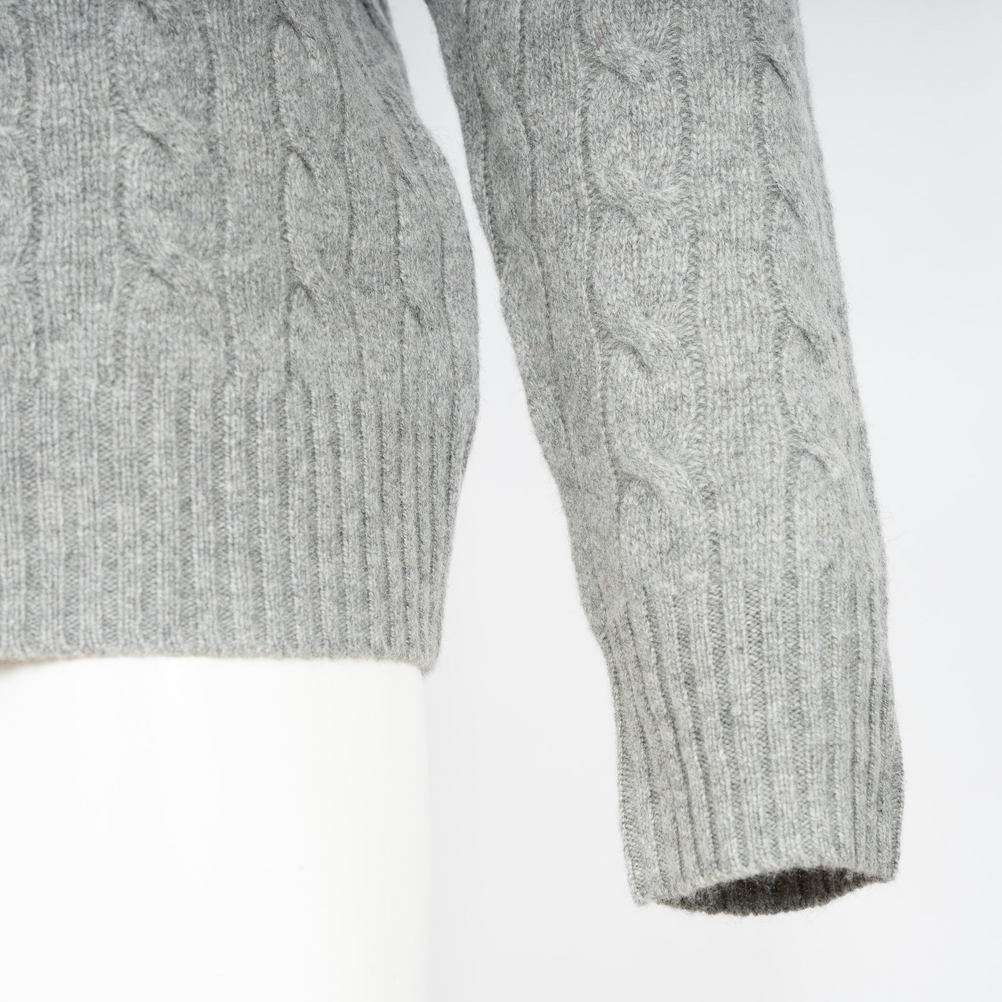 Ralph Lauren Gebreide Kabeltrui Grijs