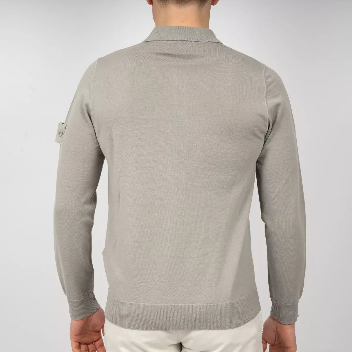 Stone Island Gebreide Lange Mouwen Polo Beige | Ghost