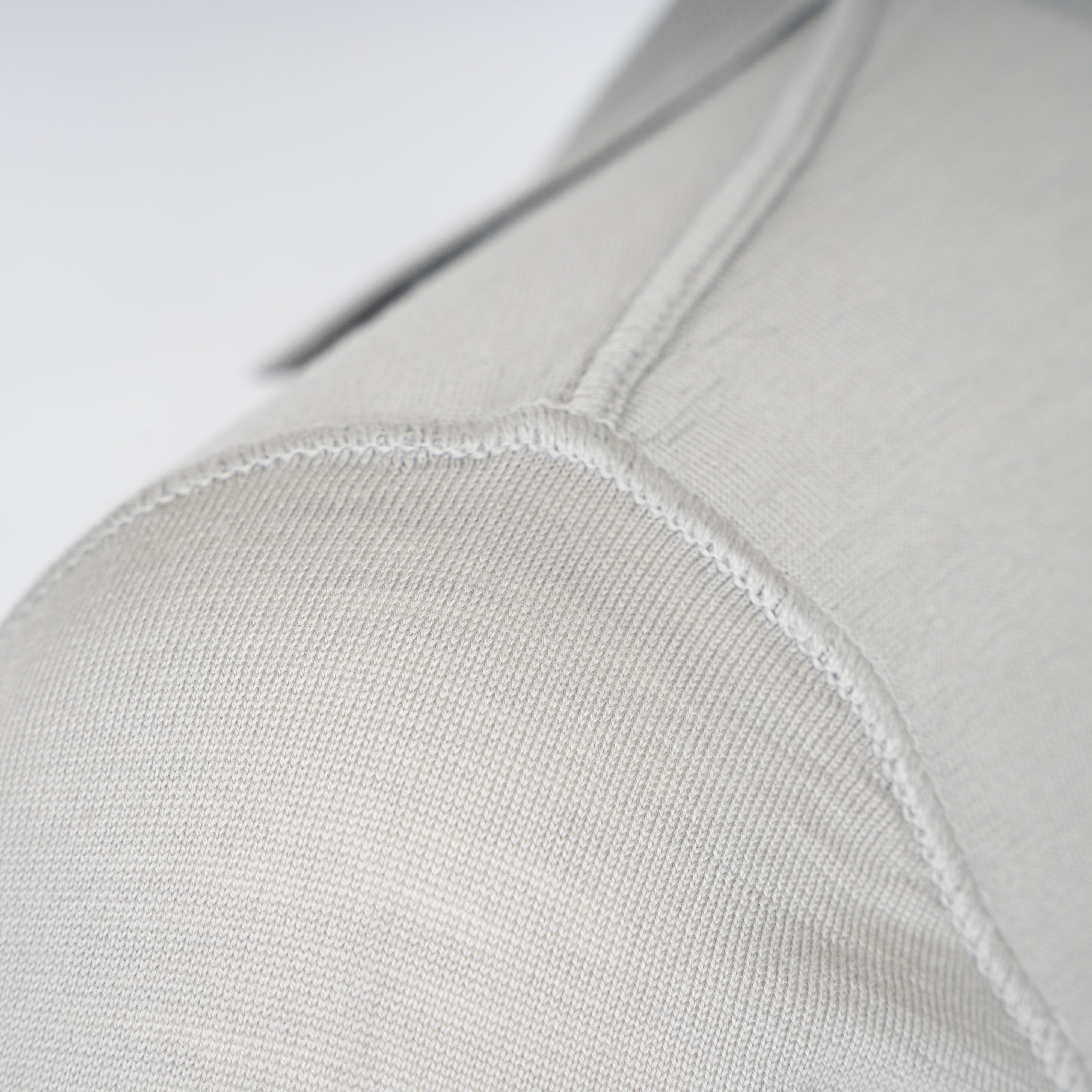 Stone Island Gebreide Polo Lange Mouw Lichtgrijs | Ghost