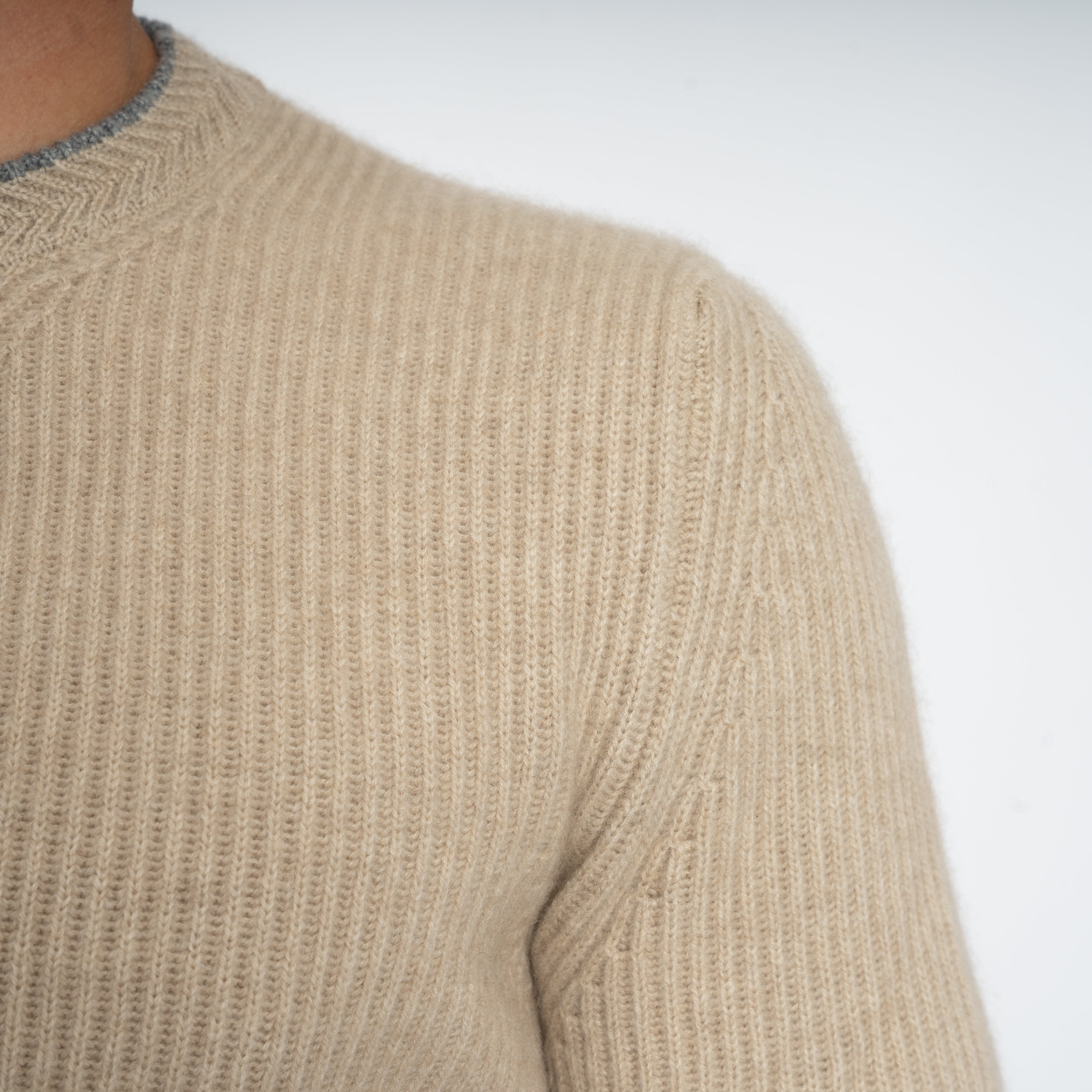 Fedeli Gebreide Kasjmier Trui Beige | Argentina Vic