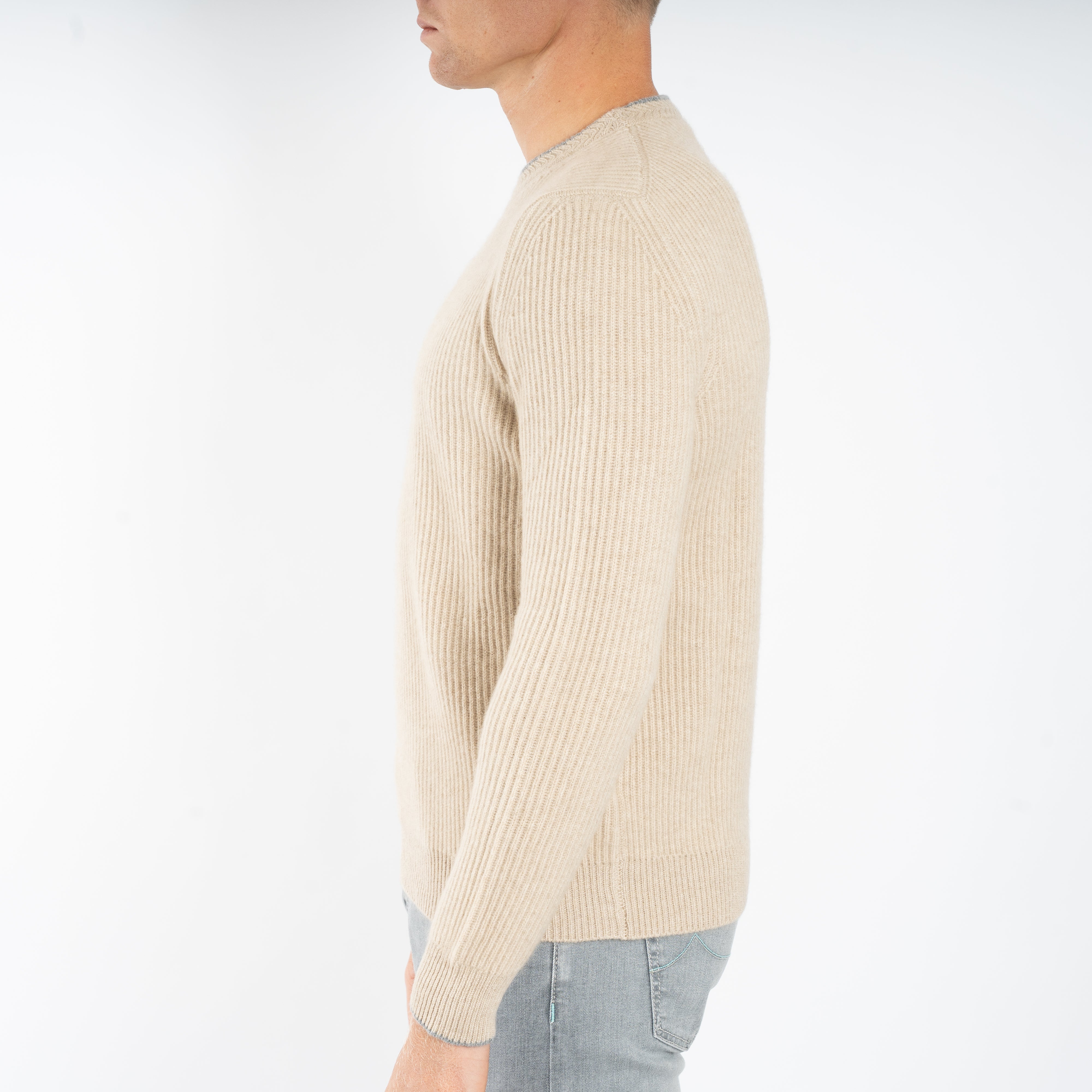 Fedeli Gebreide Kasjmier Trui Beige | Argentina Vic
