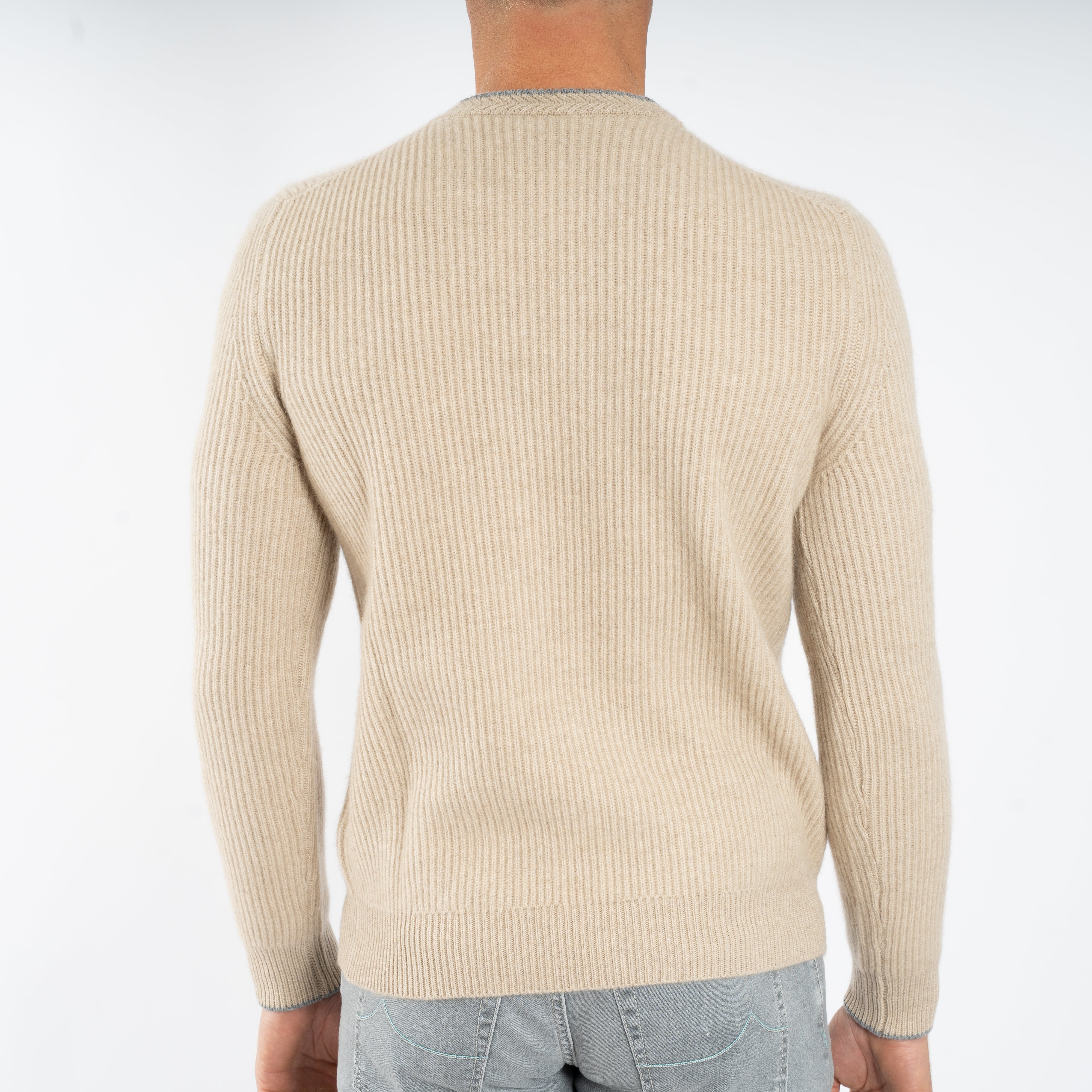 Fedeli Gebreide Kasjmier Trui Beige | Argentina Vic